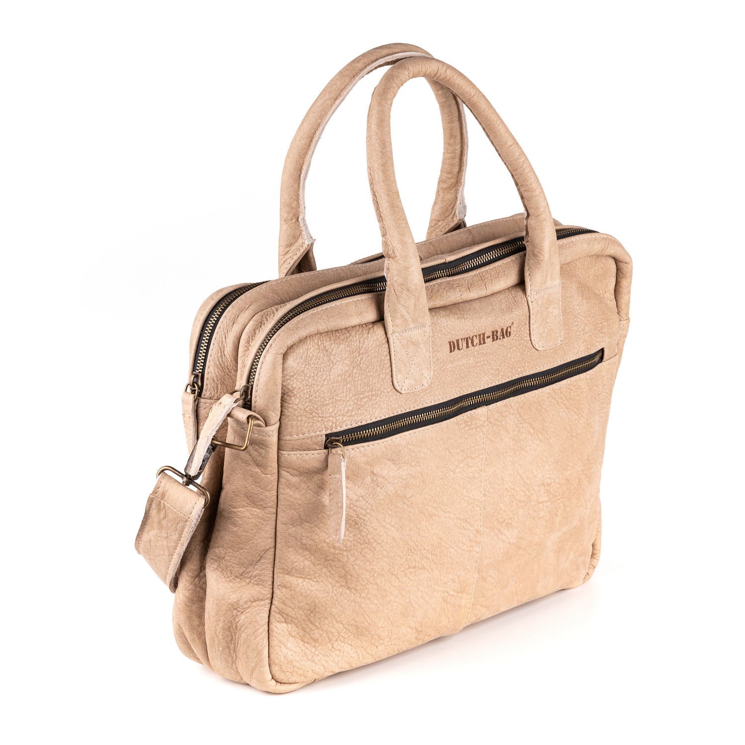 Amsterdam Leren Laptoptas 17 Inch Walnoot - Kenia Leder