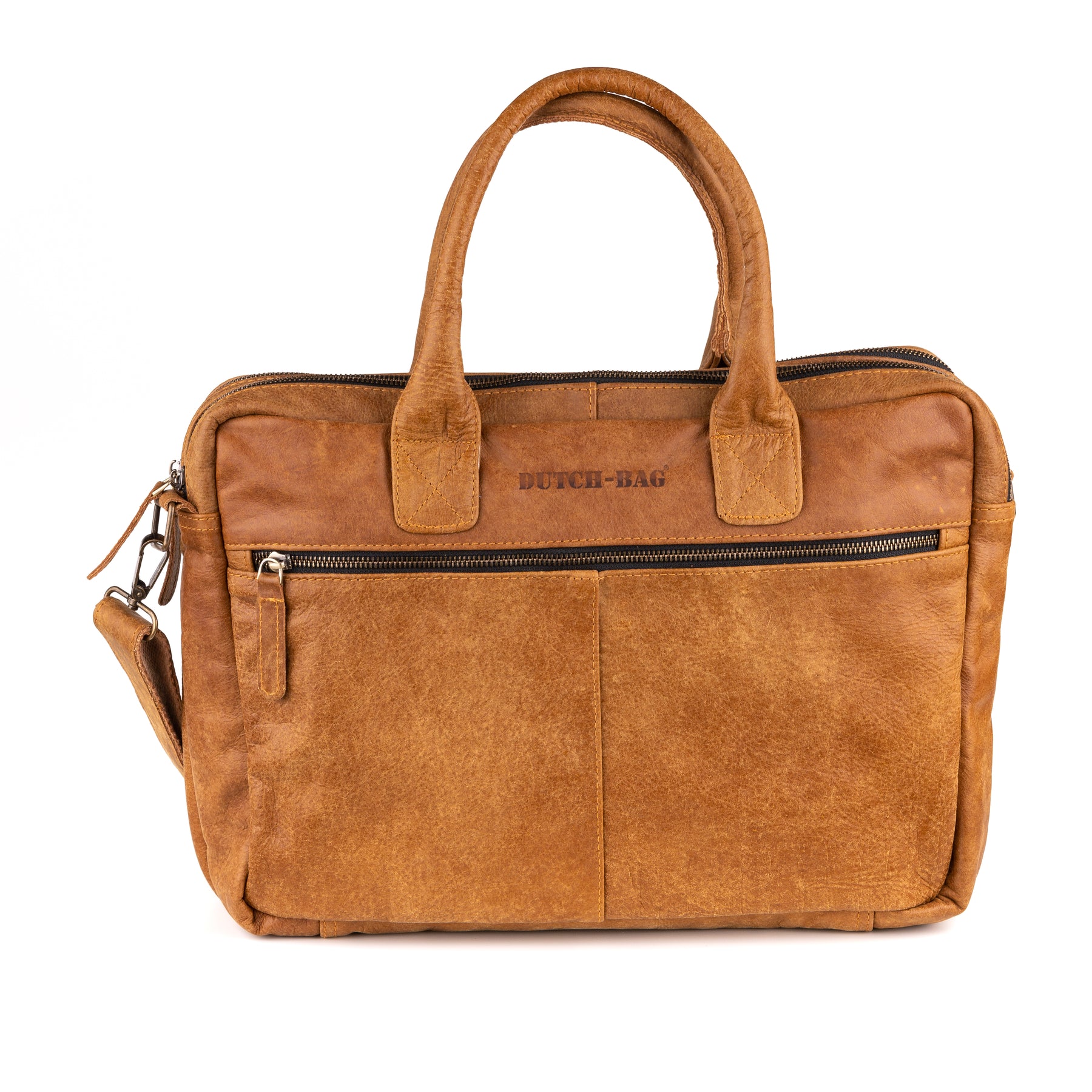 Amsterdam Leren Laptoptas 17 Inch Bruin - Concrete Leder