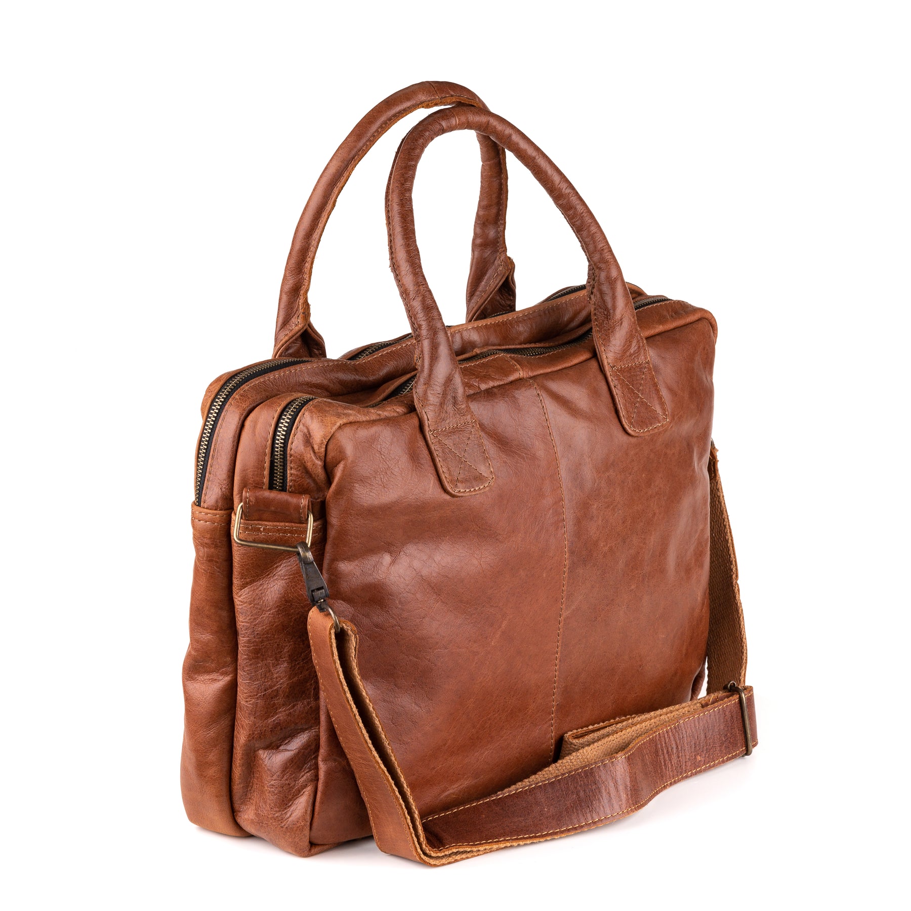 Amsterdam Leren Laptoptas 17 Inch Donkerbruin - Chill-Line Leder