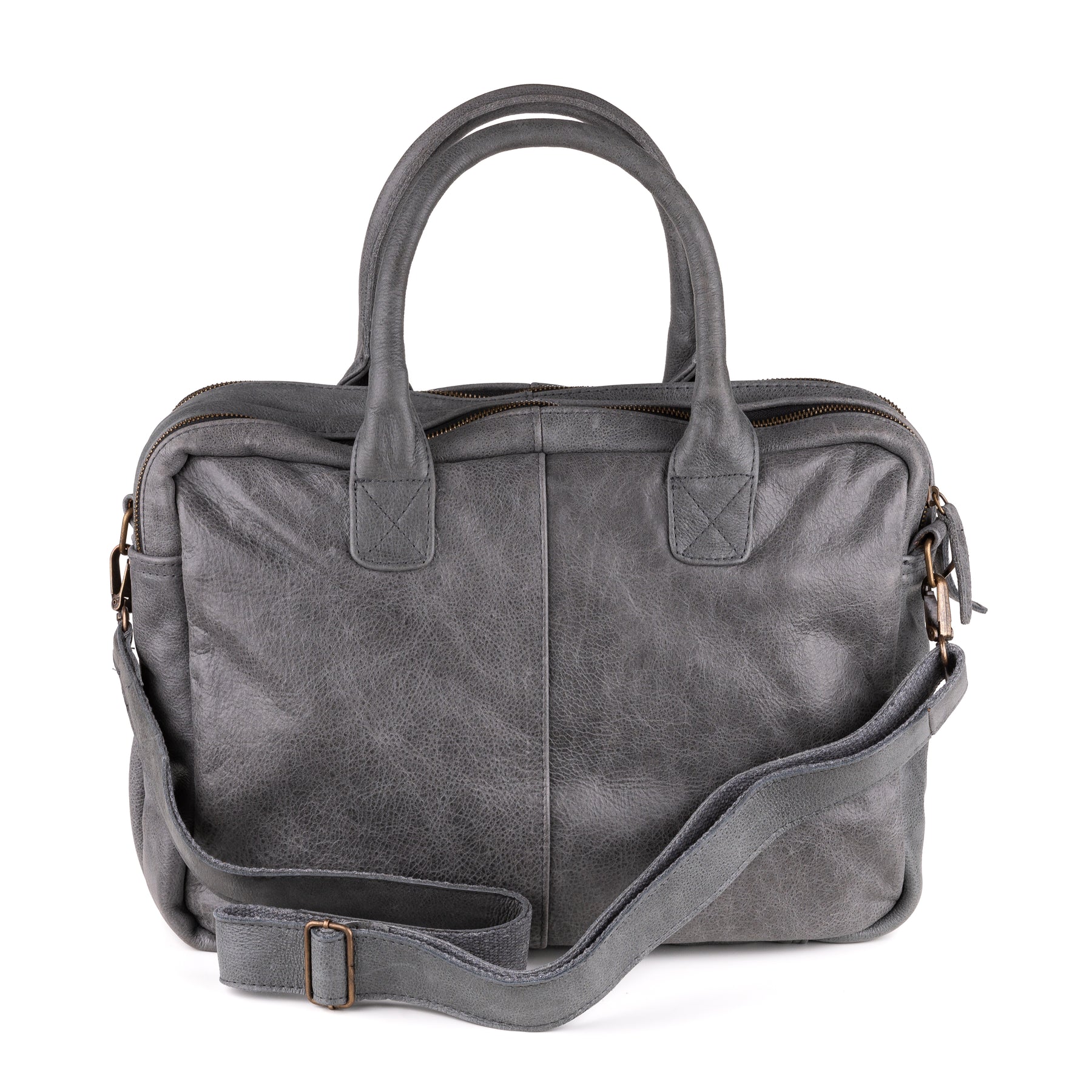 Amsterdam Leren Laptoptas 17 Inch Antraciet - Vintage Leder