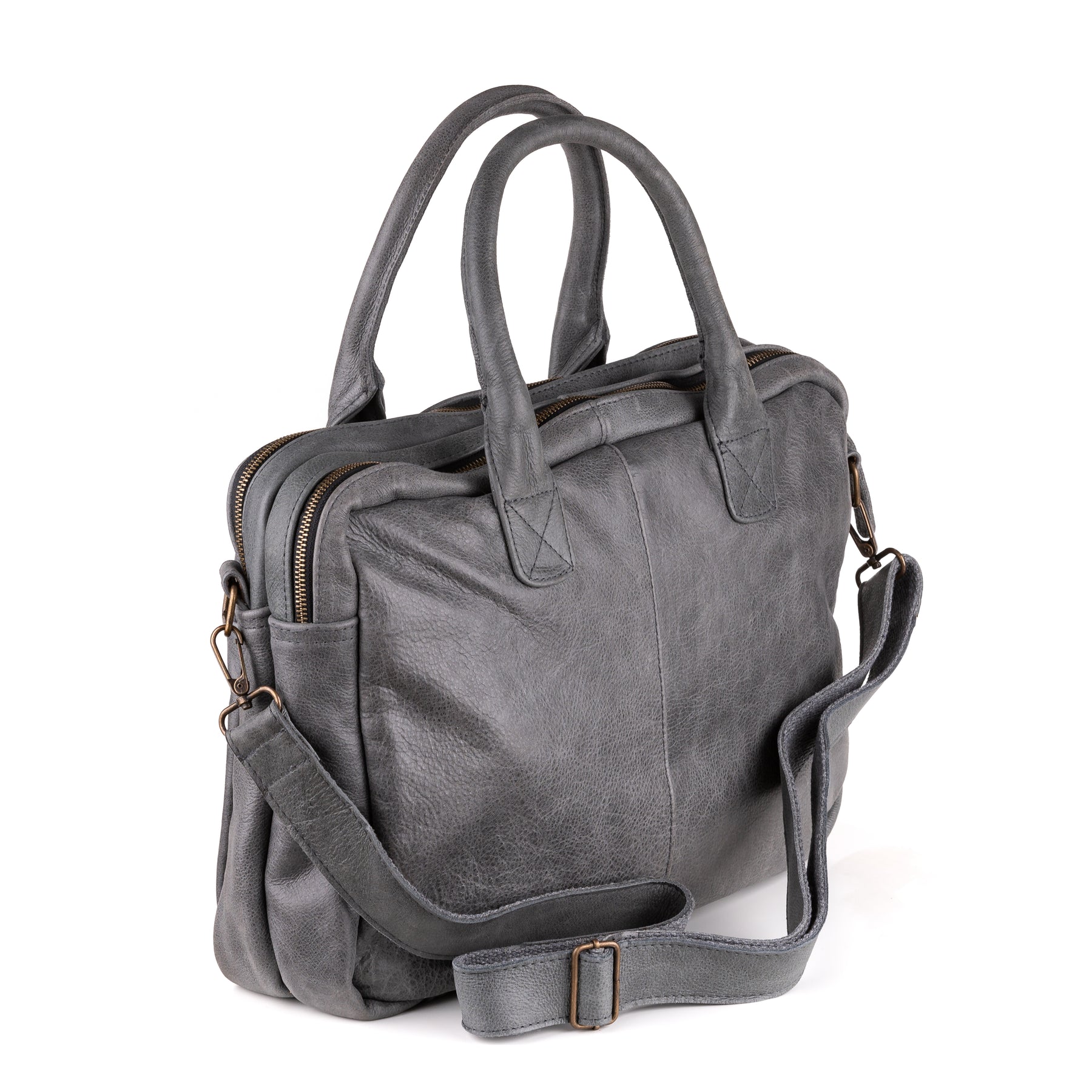 Amsterdam Leren Laptoptas 17 Inch Antraciet - Vintage Leder