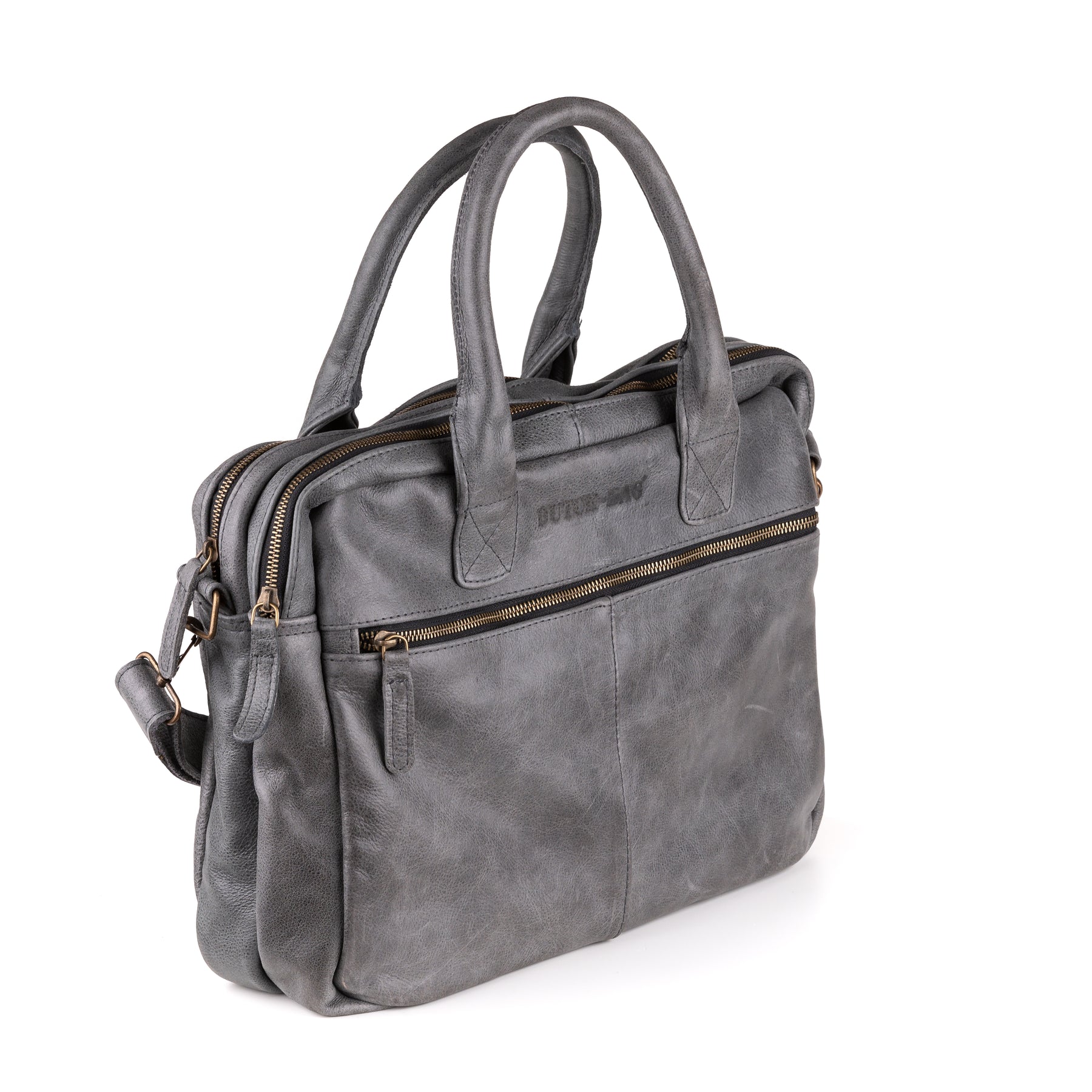 Amsterdam Leren Laptoptas 17 Inch Antraciet - Vintage Leder