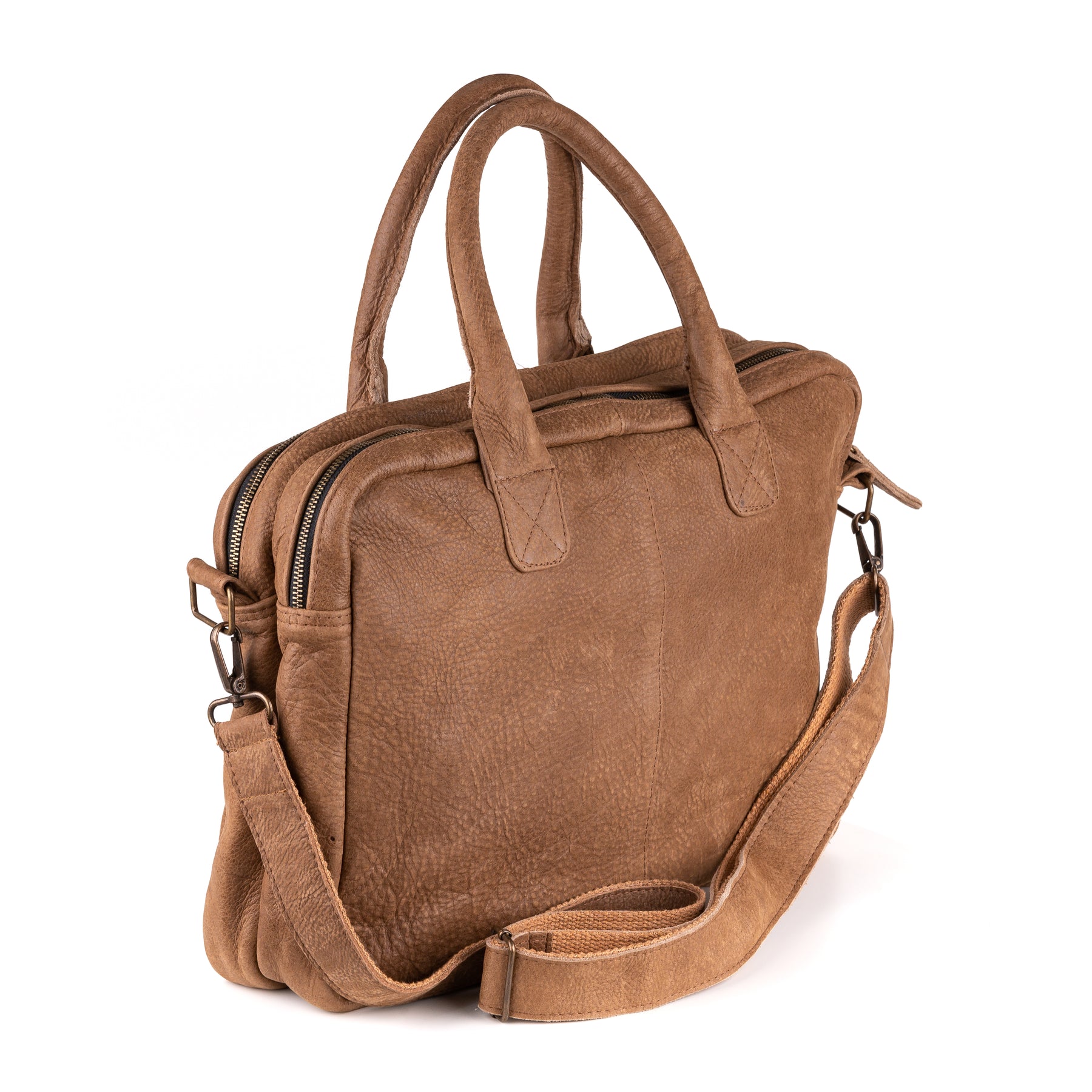 Amsterdam Leren Laptoptas 17 Inch Bruin - Kenia Leder