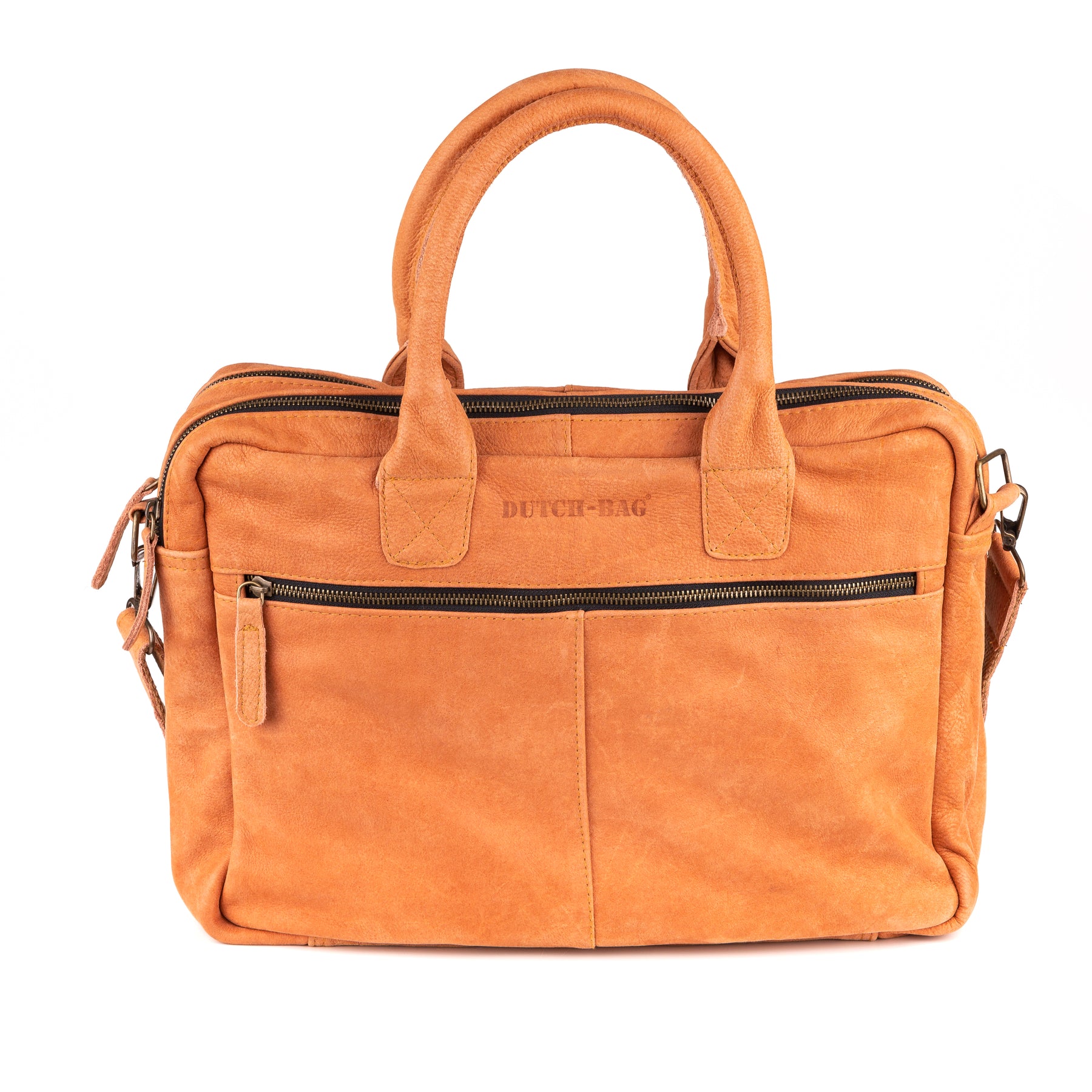 Amsterdam Leren Laptoptas 17 Inch Roest Bruin - Kenia Leder