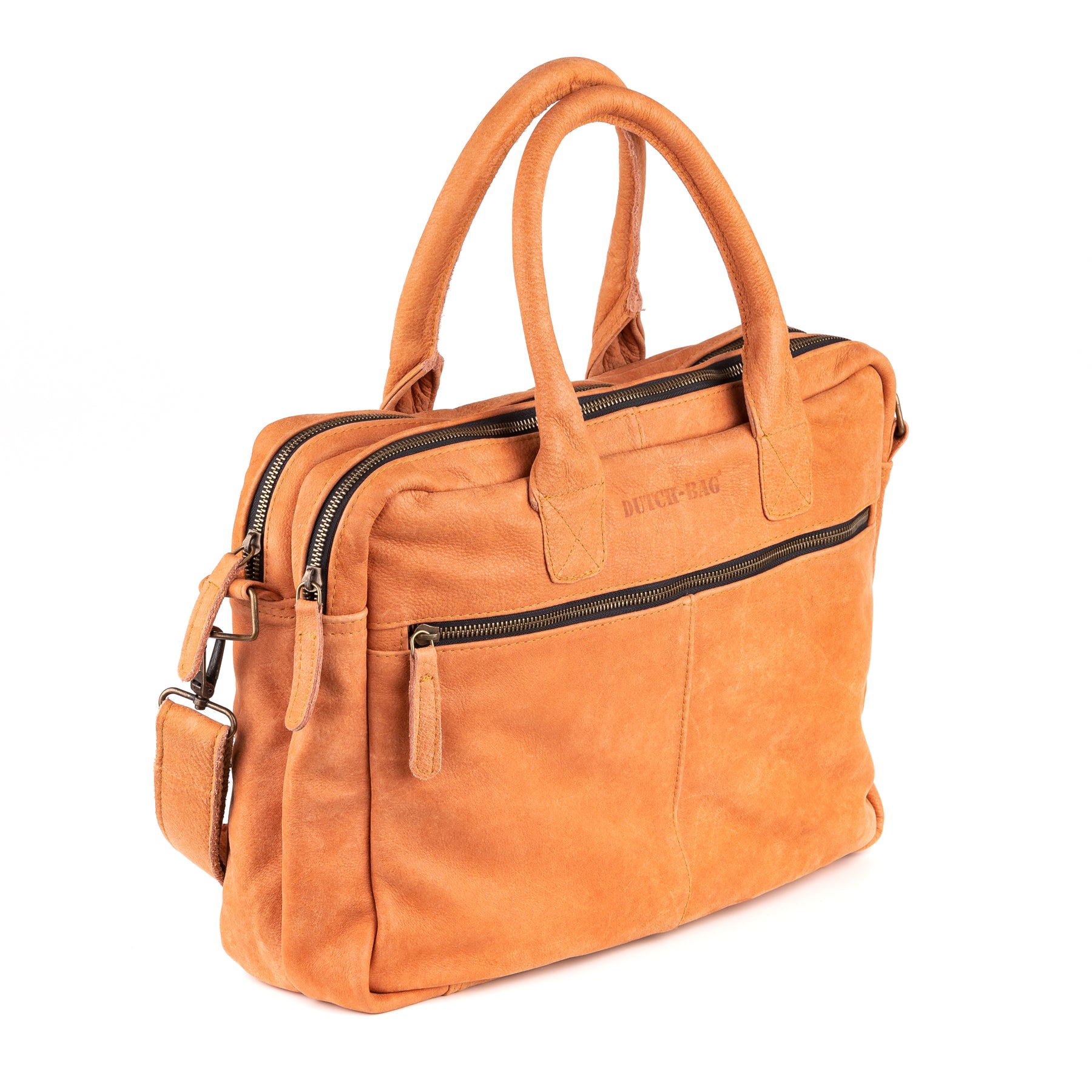 Amsterdam Leren Laptoptas 17 Inch Roest Bruin - Kenia Leder