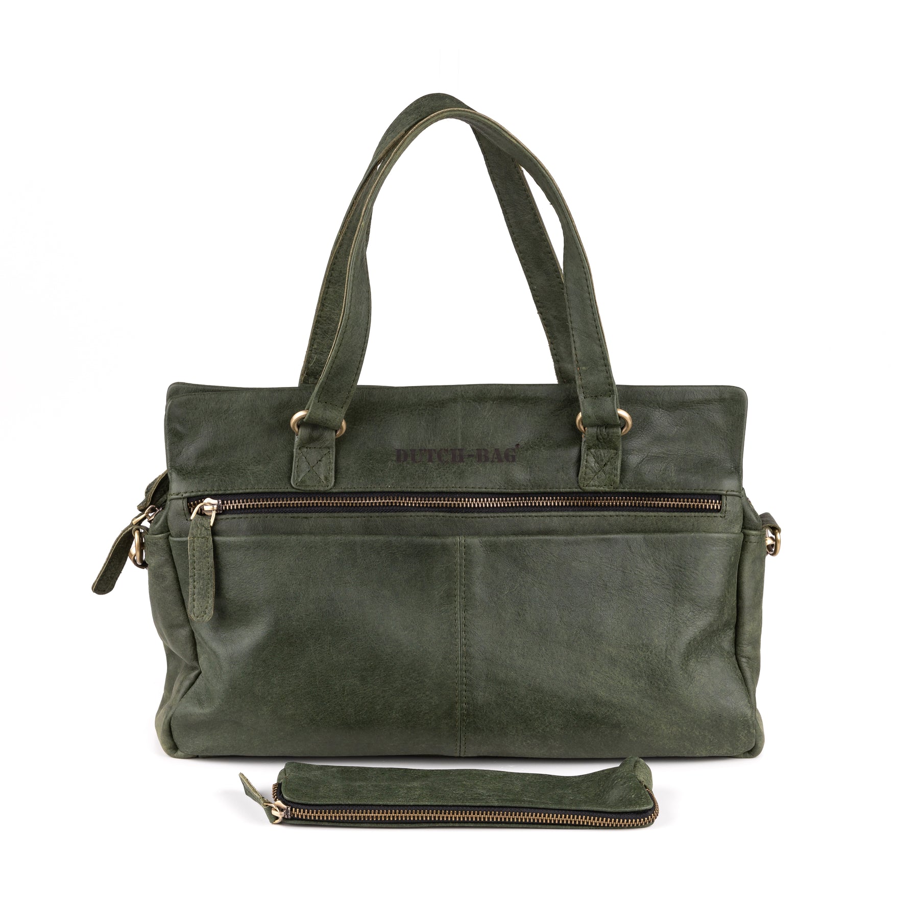 Arnhem Dames Handtas Leer Green - Concrete Leder