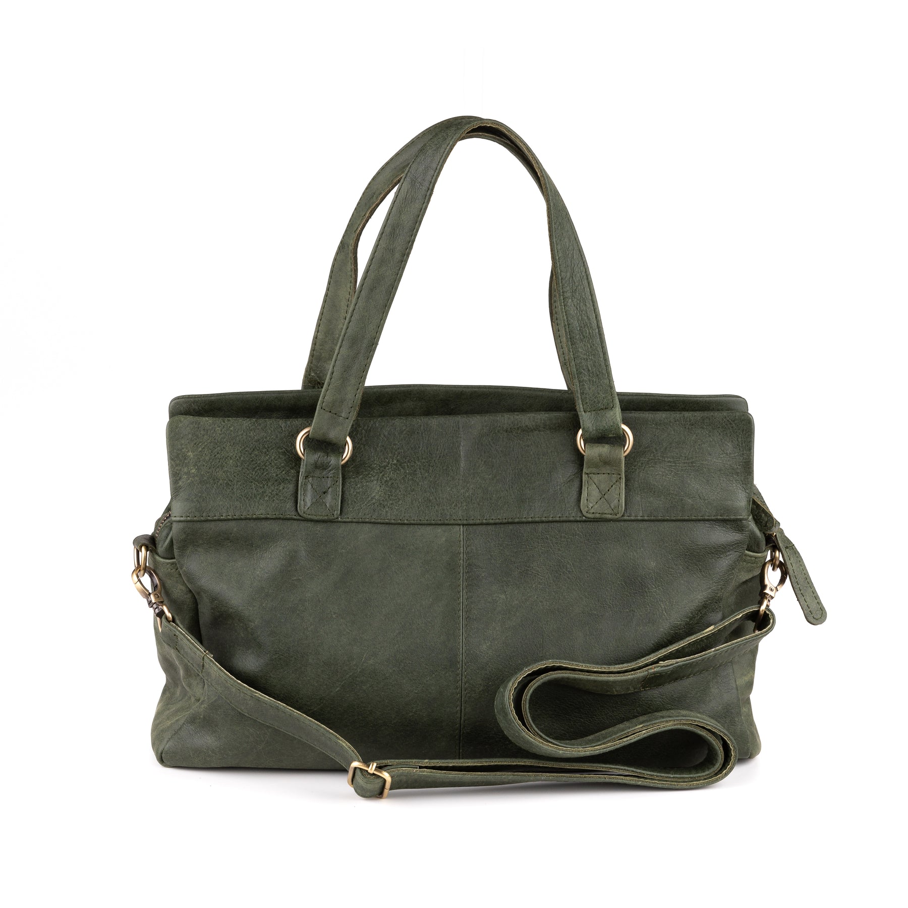 Arnhem Dames Handtas Leer Green - Concrete Leder