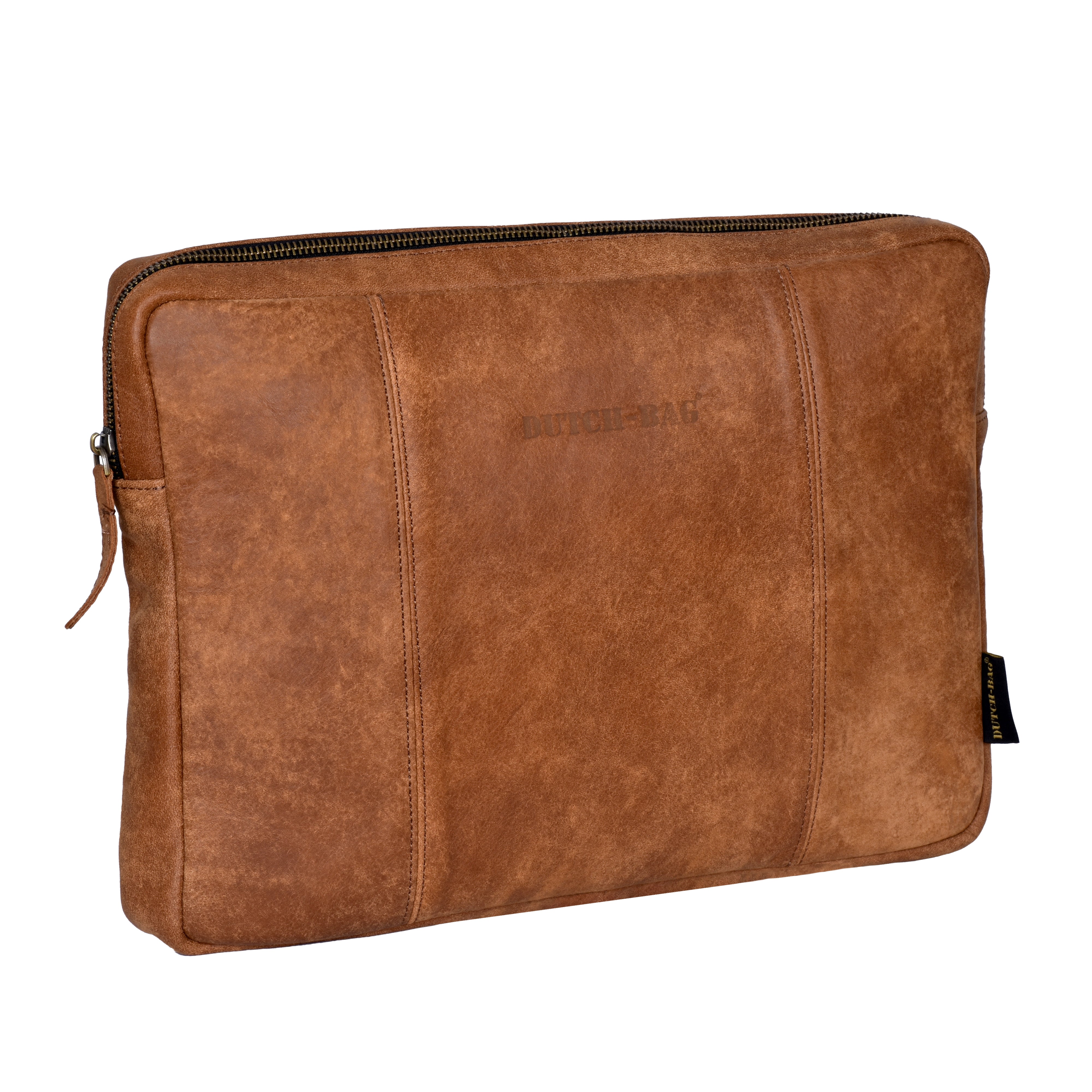 Leren Laptop Sleeve Cognac 15 inch