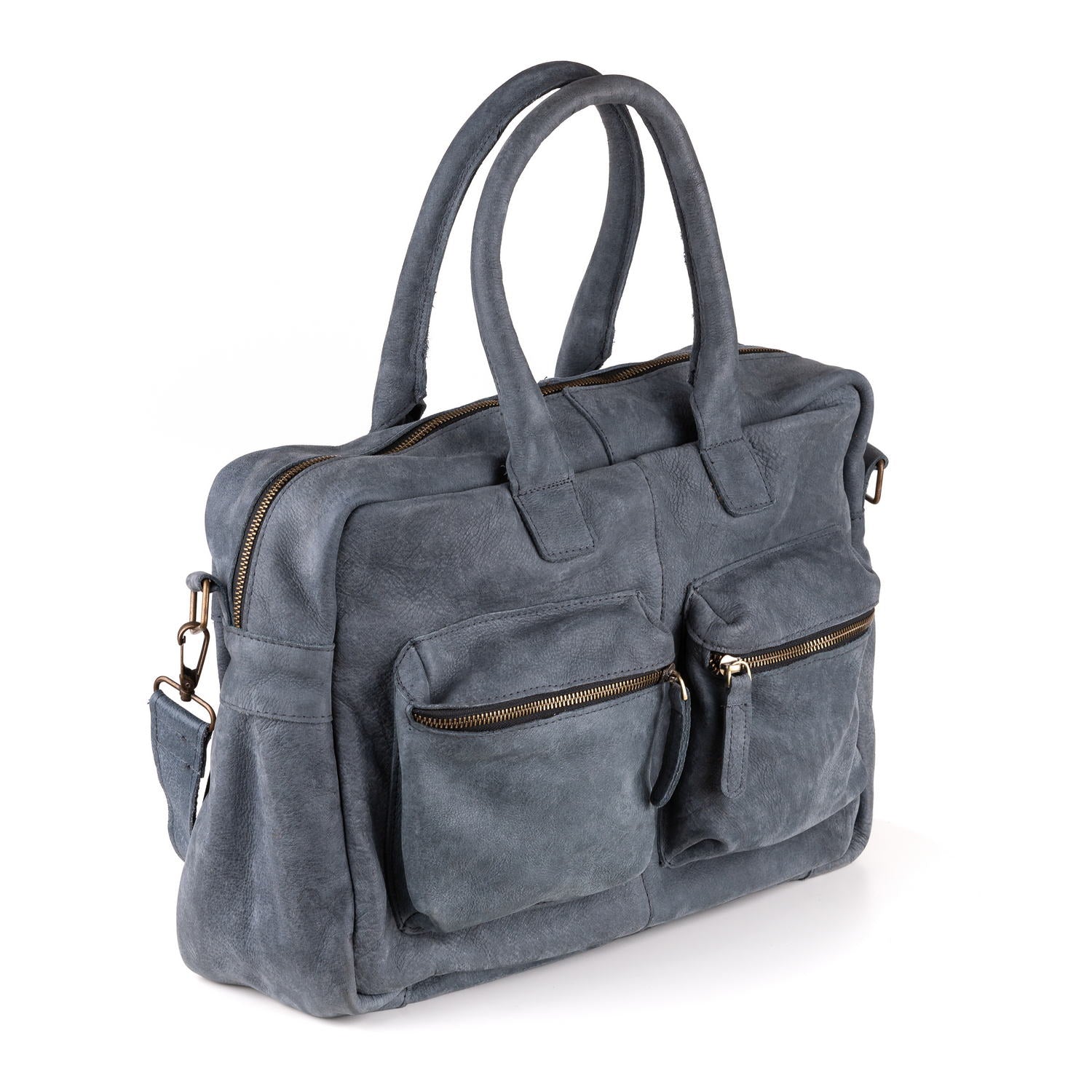 Grandezza Leren Laptoptas 17 Inch Denim - Kenia Leder