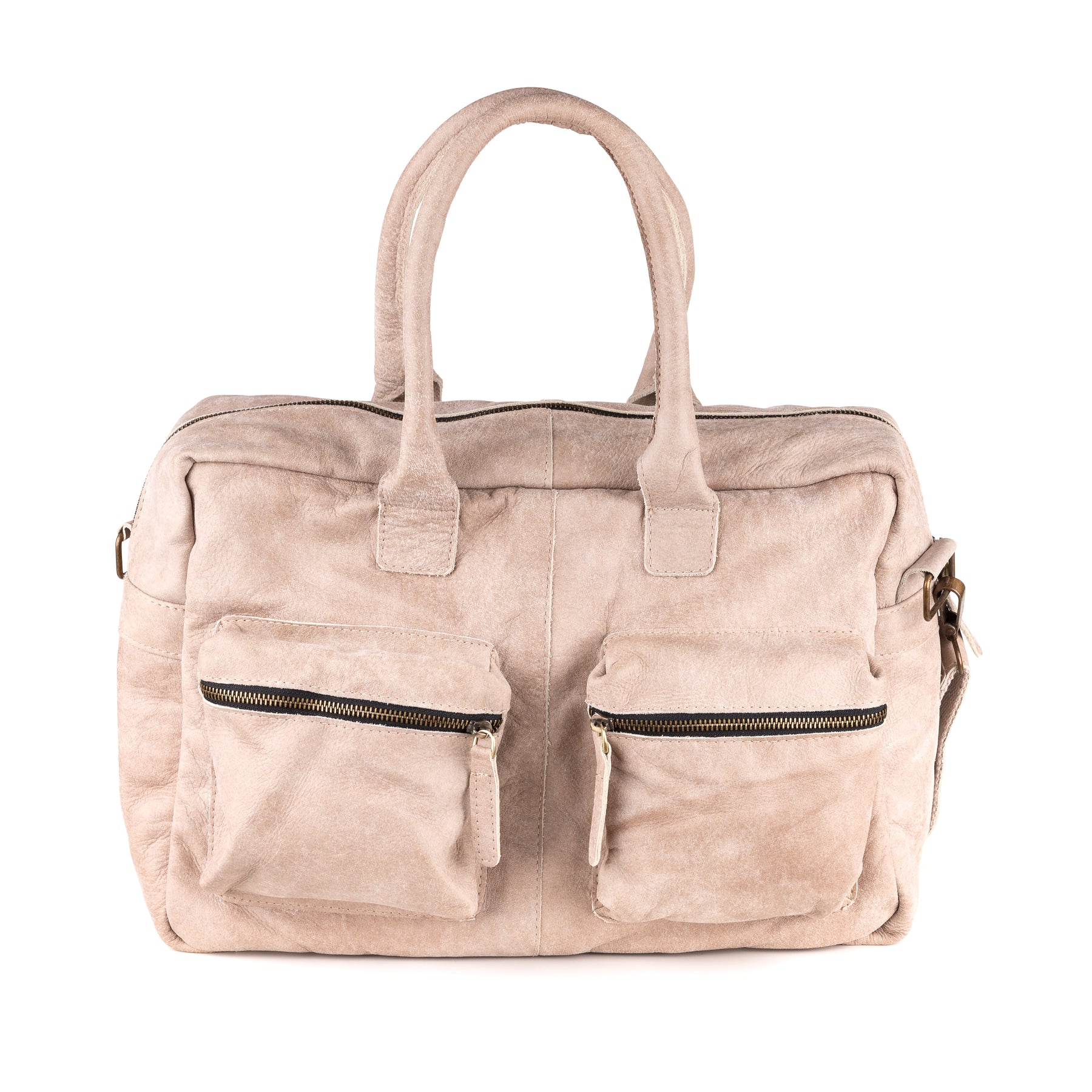 Breda Leren Laptoptas 17 Inch Sand - Concrete Leder