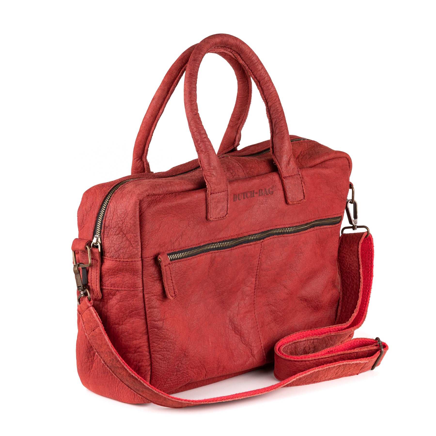 Breda Leren Laptoptas 17 Inch Bordeaux Rood - Kenia Leder