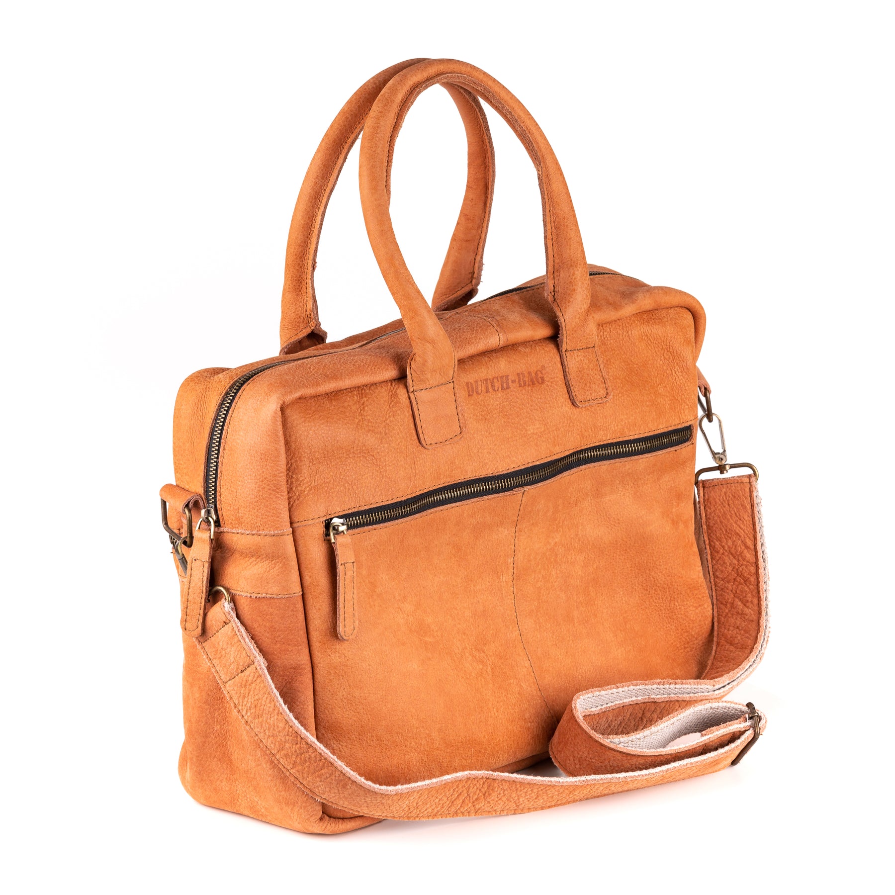 Breda Leren Laptoptas 17 Inch Sudan Bruin - Concrete Leder