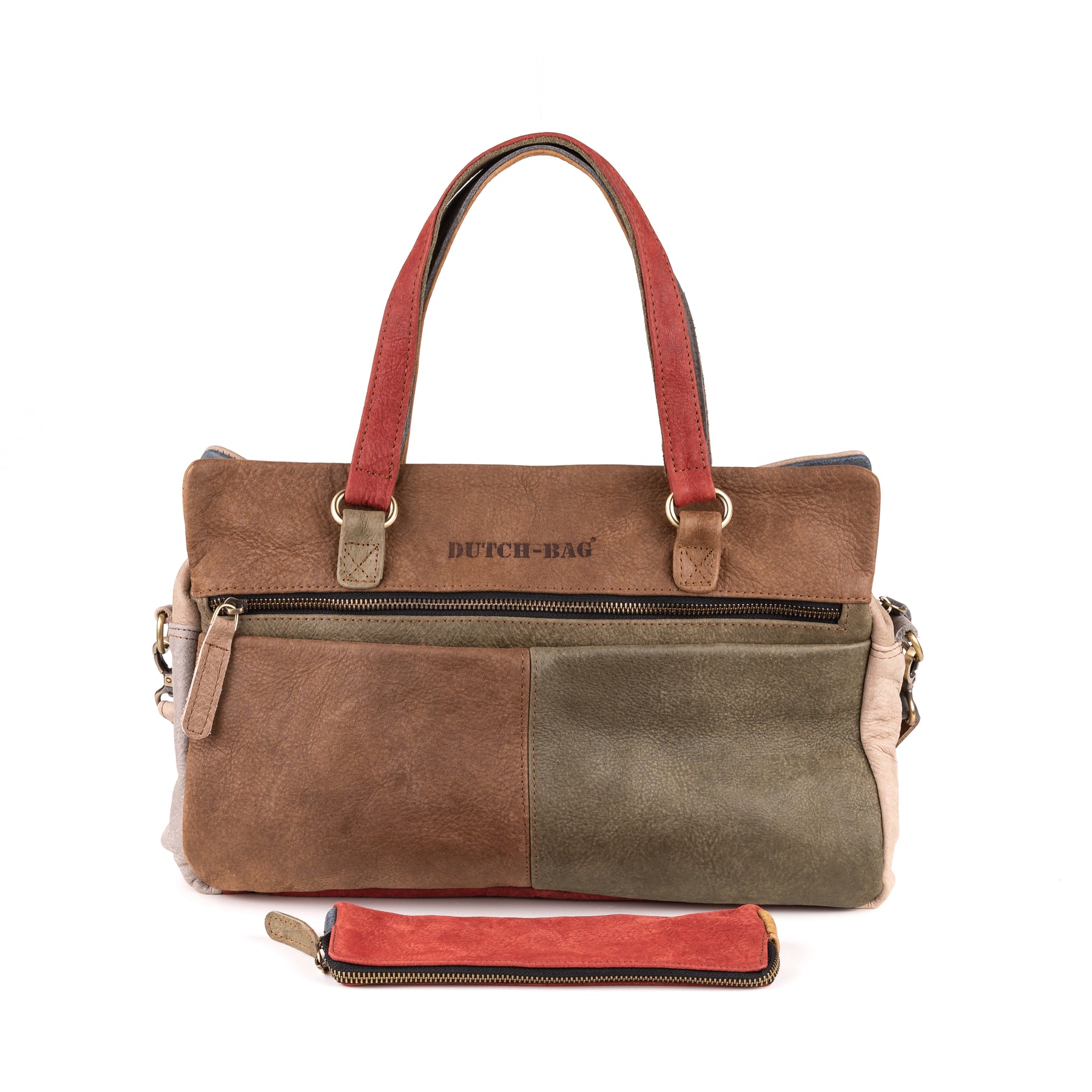 Arnhem Ladies Handbag Leather Patchwork - Vintage Leather