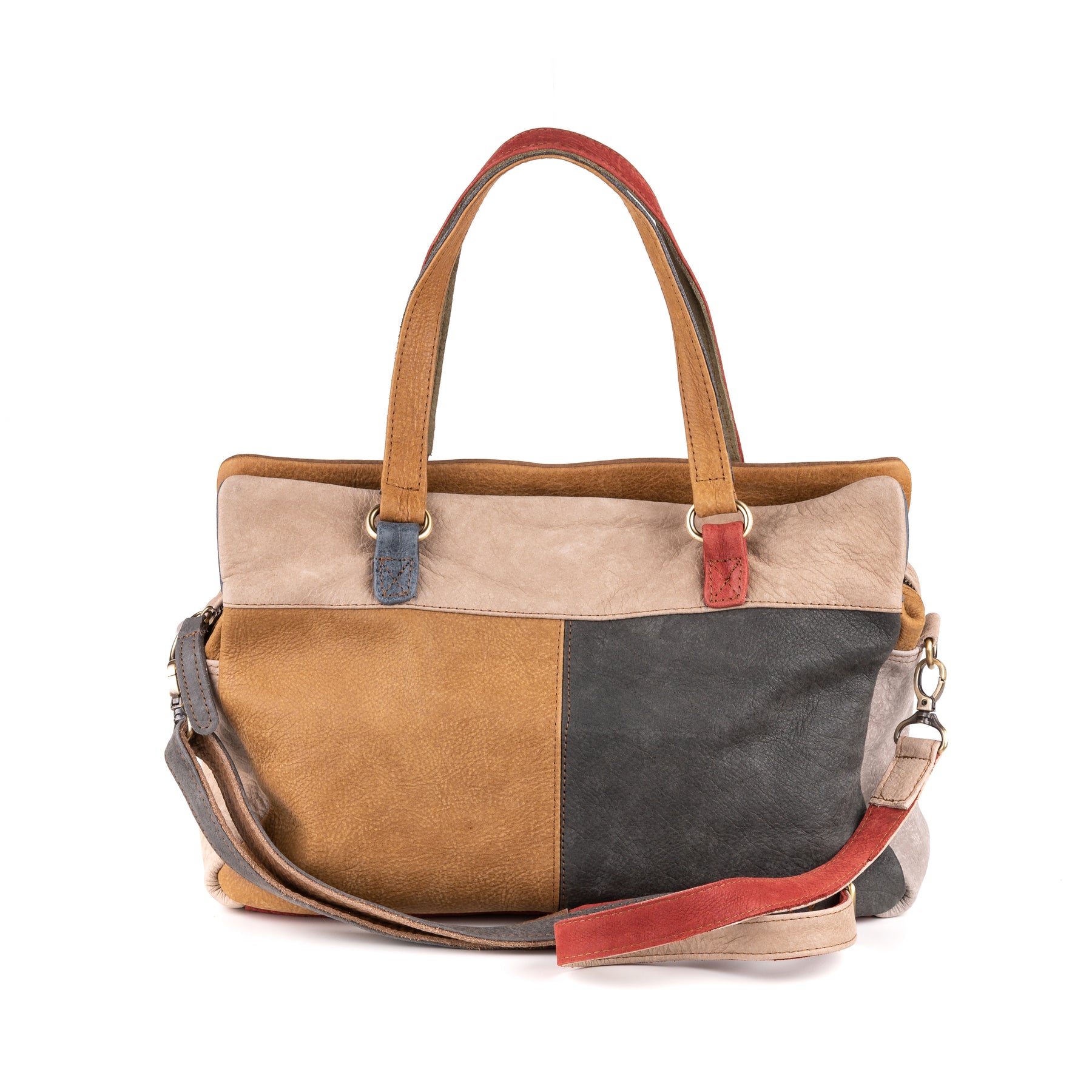 Arnhem Ladies Handbag Leather Patchwork - Vintage Leather