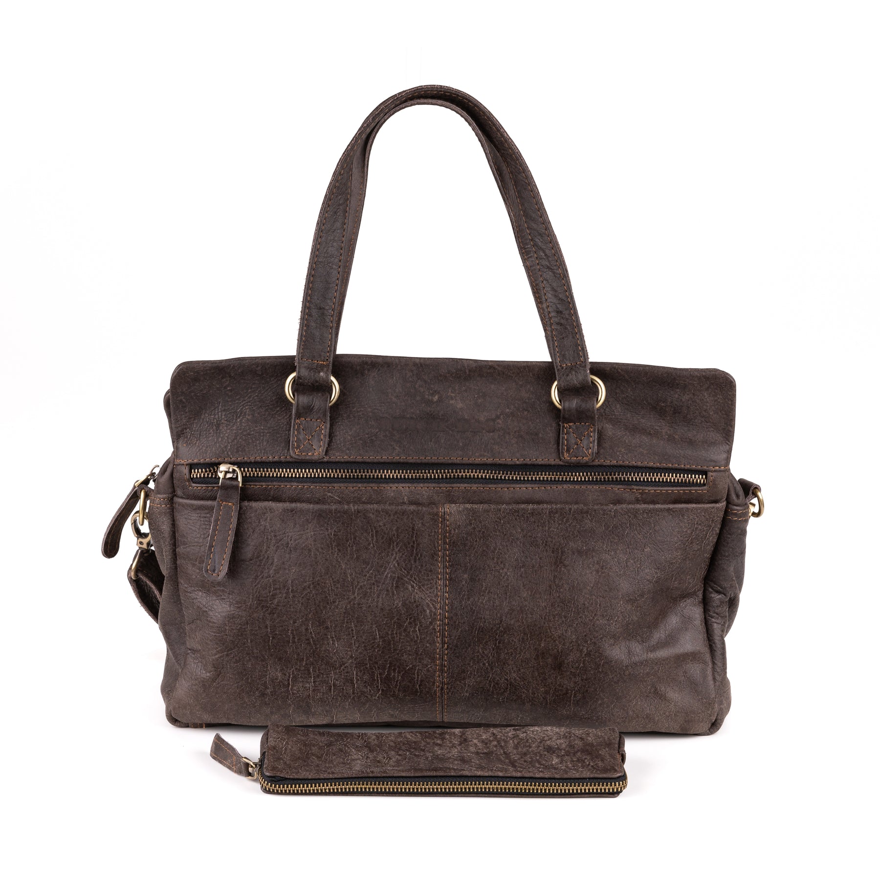 Arnhem Damenhandtasche Leder Espresso - Betonleder