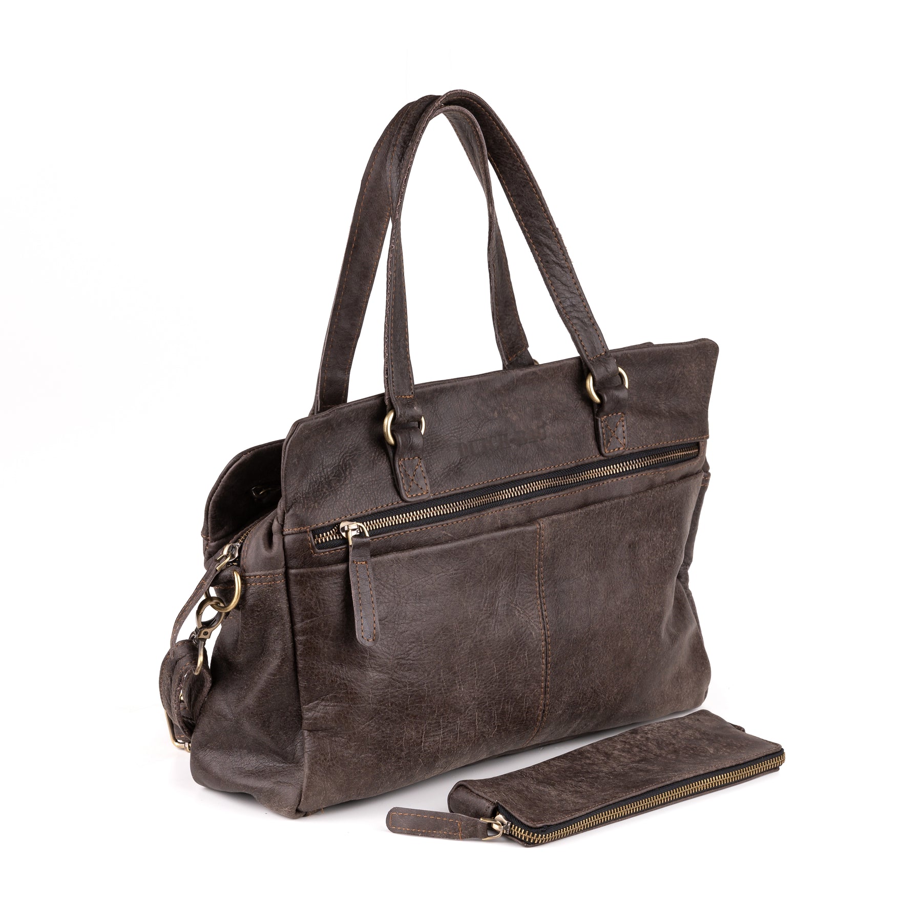 Arnhem Damenhandtasche Leder Espresso - Betonleder