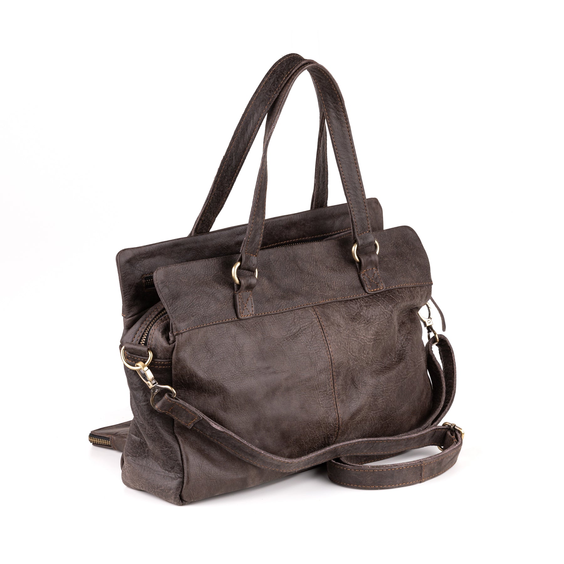 Arnhem Damenhandtasche Leder Espresso - Betonleder