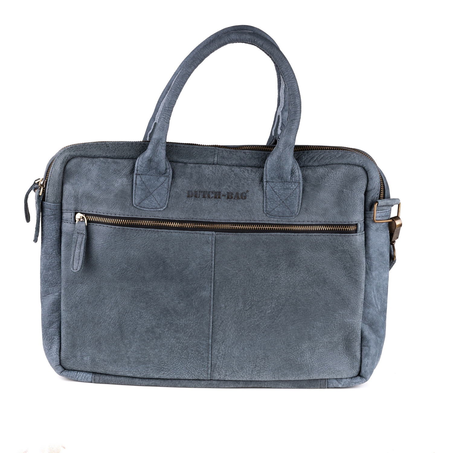 Amsterdam Leren Laptoptas 17 Inch Denim - Kenia Leder
