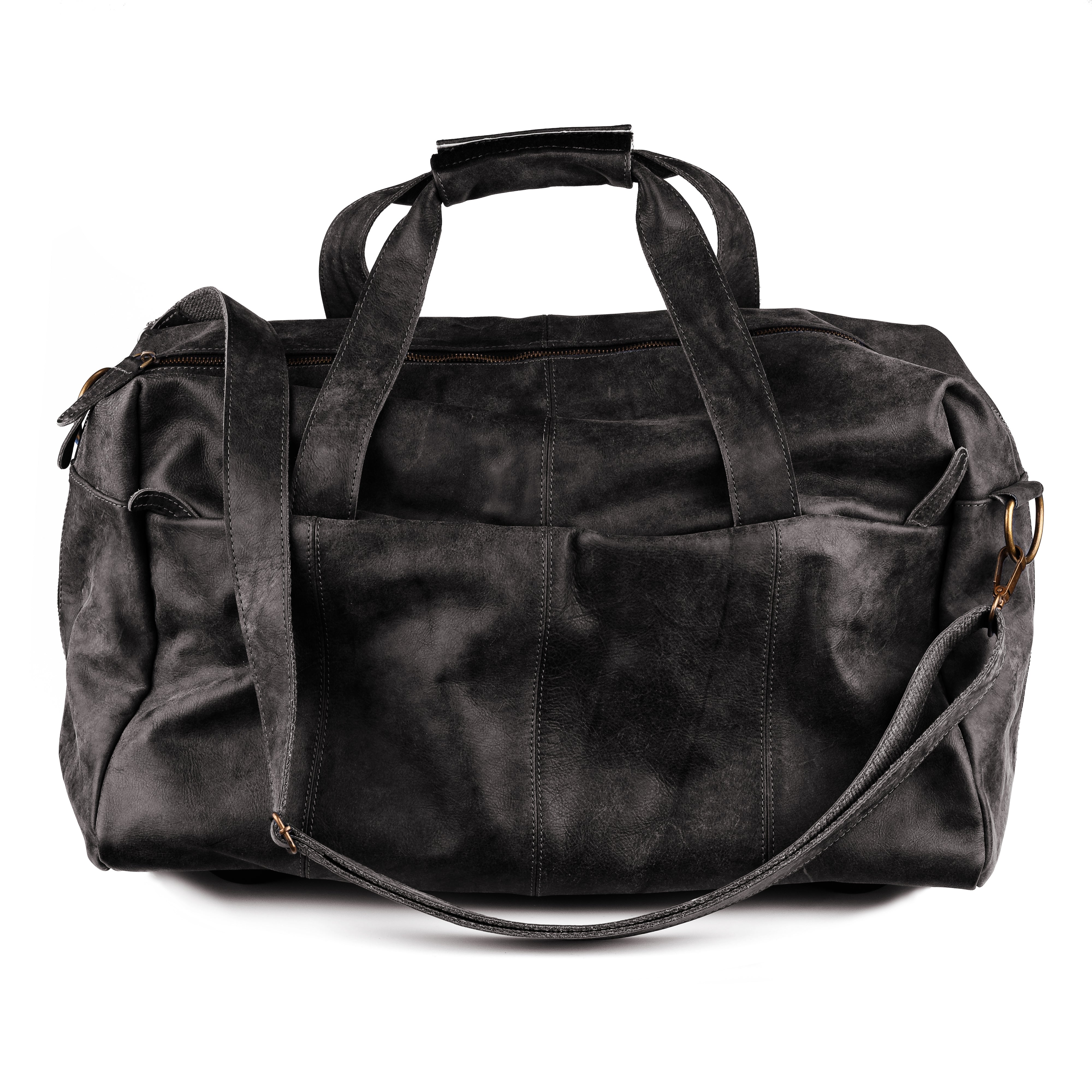 Zwolle Leren Weekendtas Black - Concrete Leder