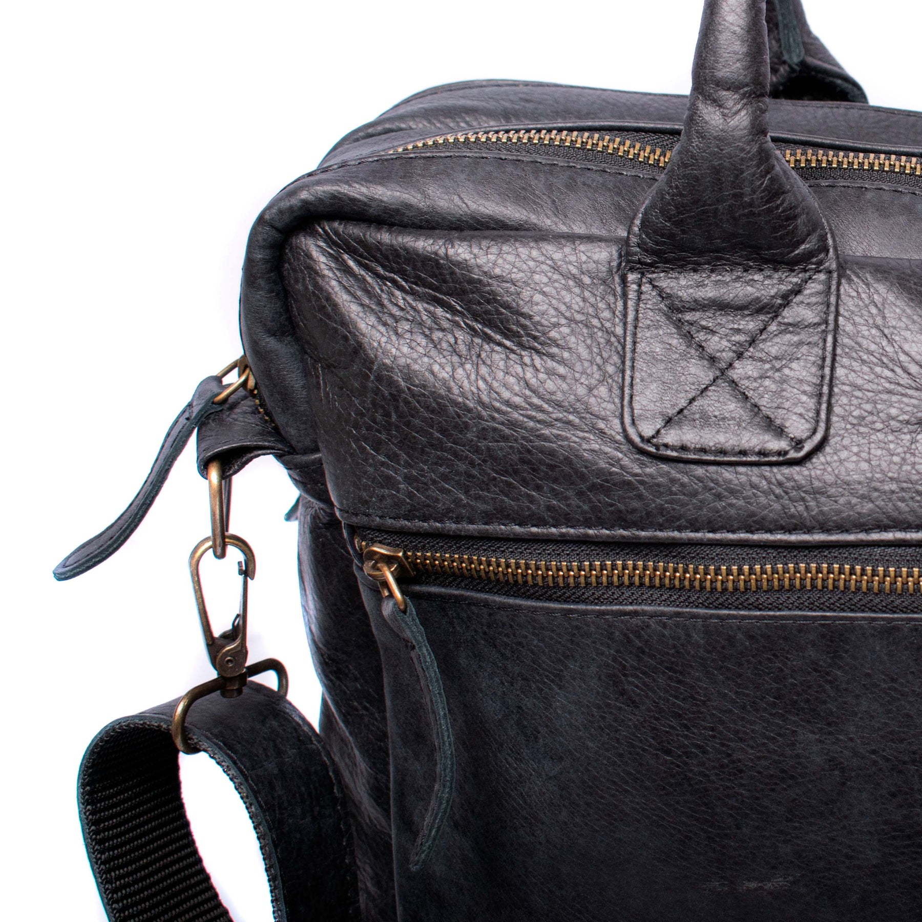 Amsterdam Leren Laptoptas 17 Inch Zwart - Concrete Leder