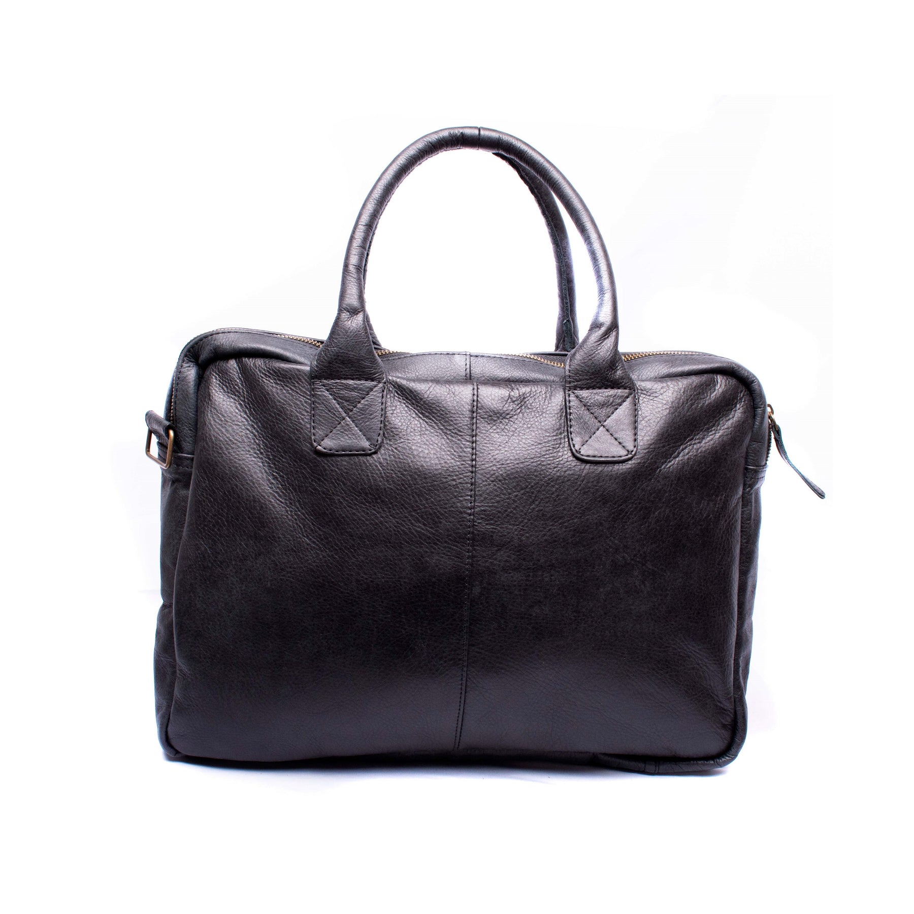 Amsterdam Leren Laptoptas 17 Inch Zwart - Concrete Leder