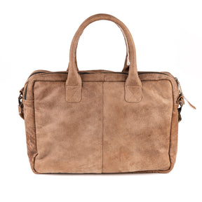 Amsterdam Leather Laptop Bag 17 Inch Mou - Concrete Leather