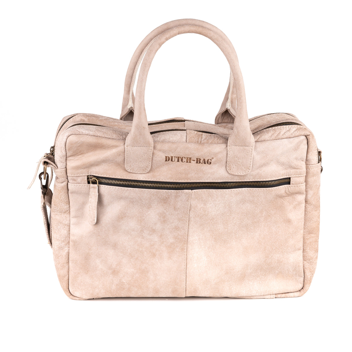 Amsterdam Leren Laptoptas 17 Inch Sand - Concrete Leder