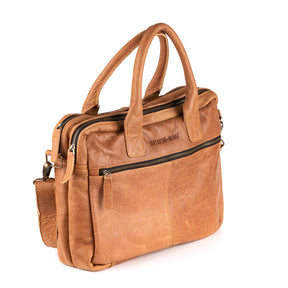 Amsterdam Leren Laptoptas 17 Inch Cognac - Vintage Leder