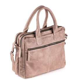 Amsterdam Leren Laptoptas 17 Inch Taupe - Vintage Leder
