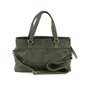 Arnhem Dames Handtas Leer Green - Concrete Leder