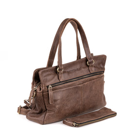 Arnhem Dames Handtas Leer Bruin - Vintage leder
