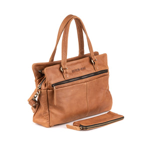 Arnhem Dames Handtas Leer Cognac - Vintage Leder