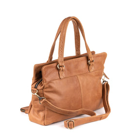Arnhem Dames Handtas Leer Cognac - Vintage Leder