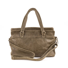 Arnhem Dames Handtas Leer Olijf - Vintage Leder