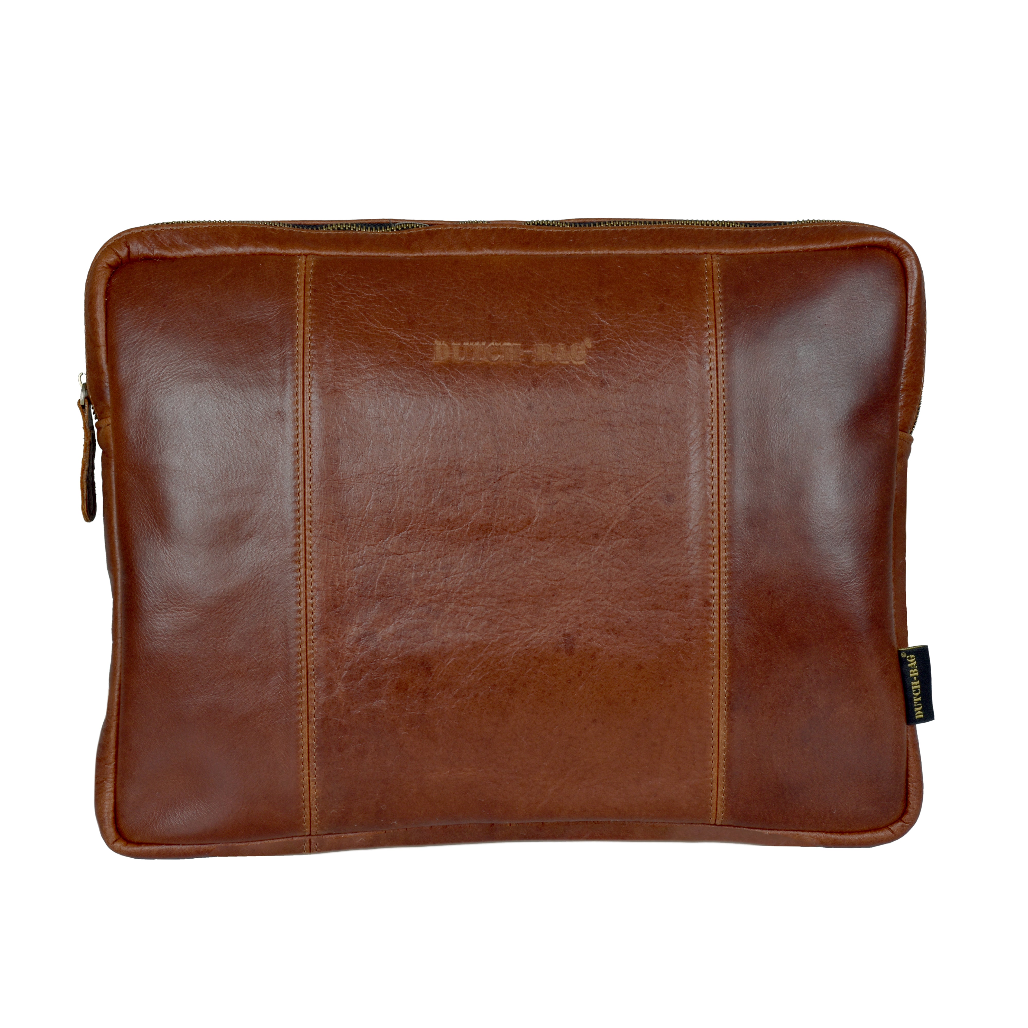 Leather Laptop Sleeve Wax Brown The Hague 14 inch