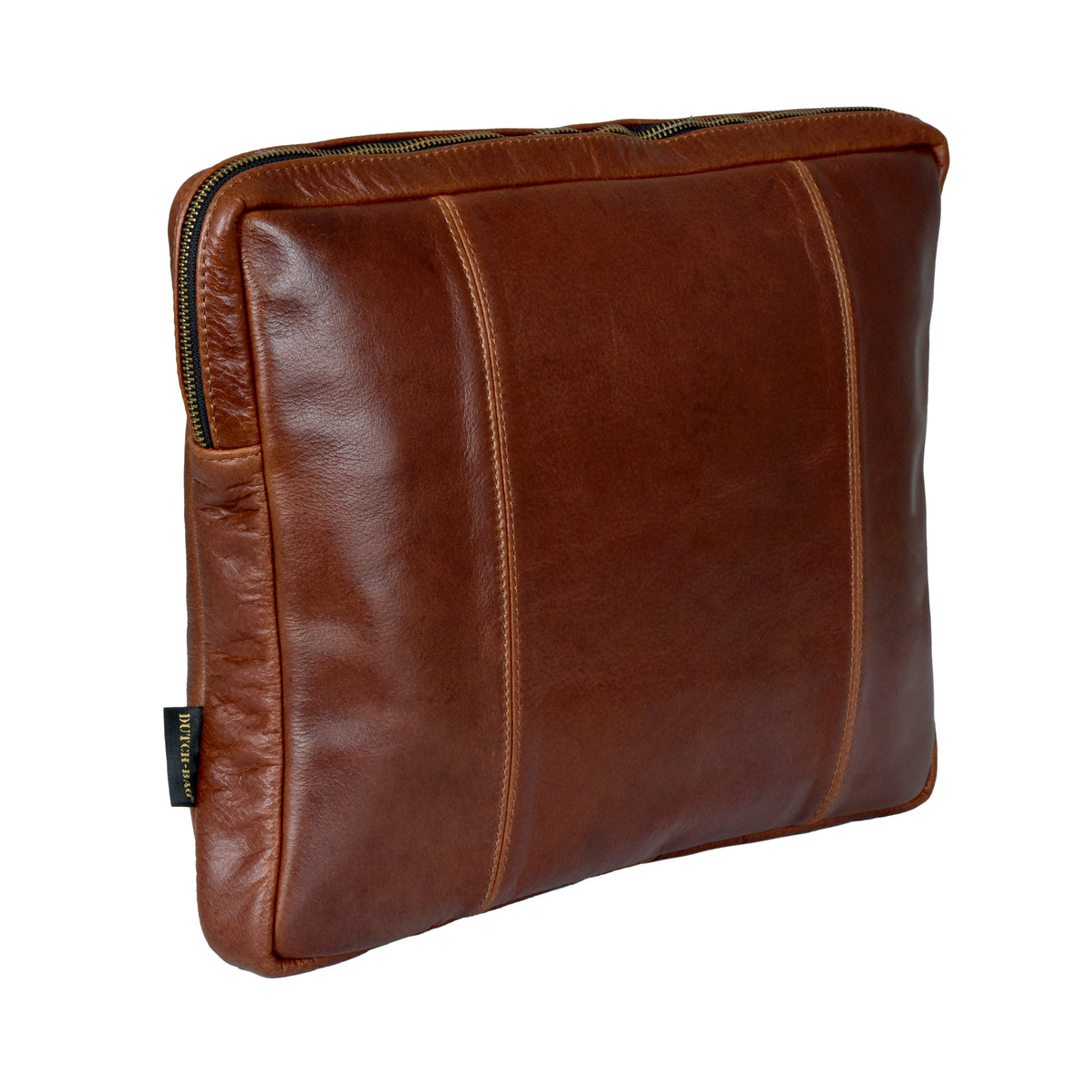 Leather Laptop Sleeve Wax Brown The Hague 15 inch