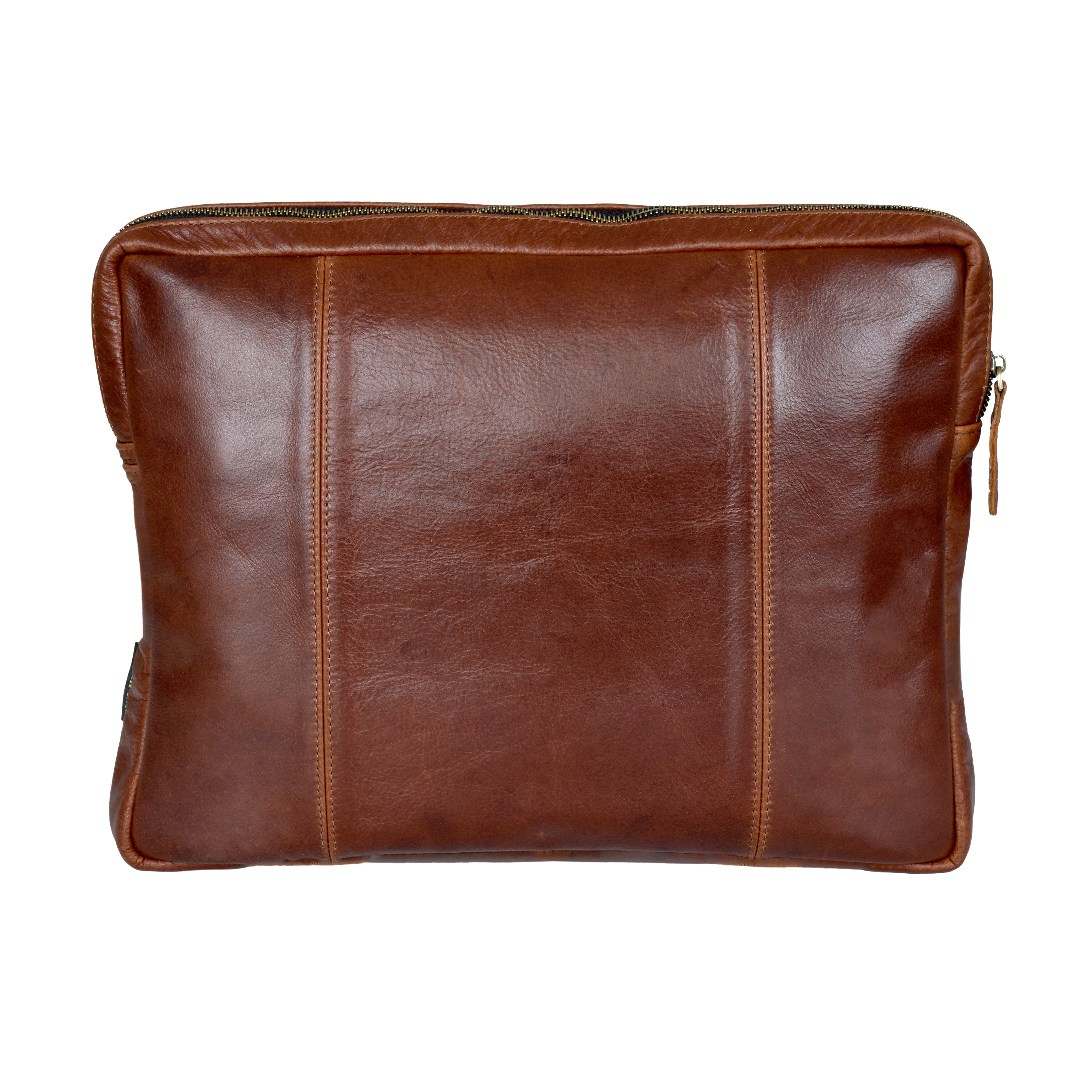Leather Laptop Sleeve Wax Brown The Hague 14 inch