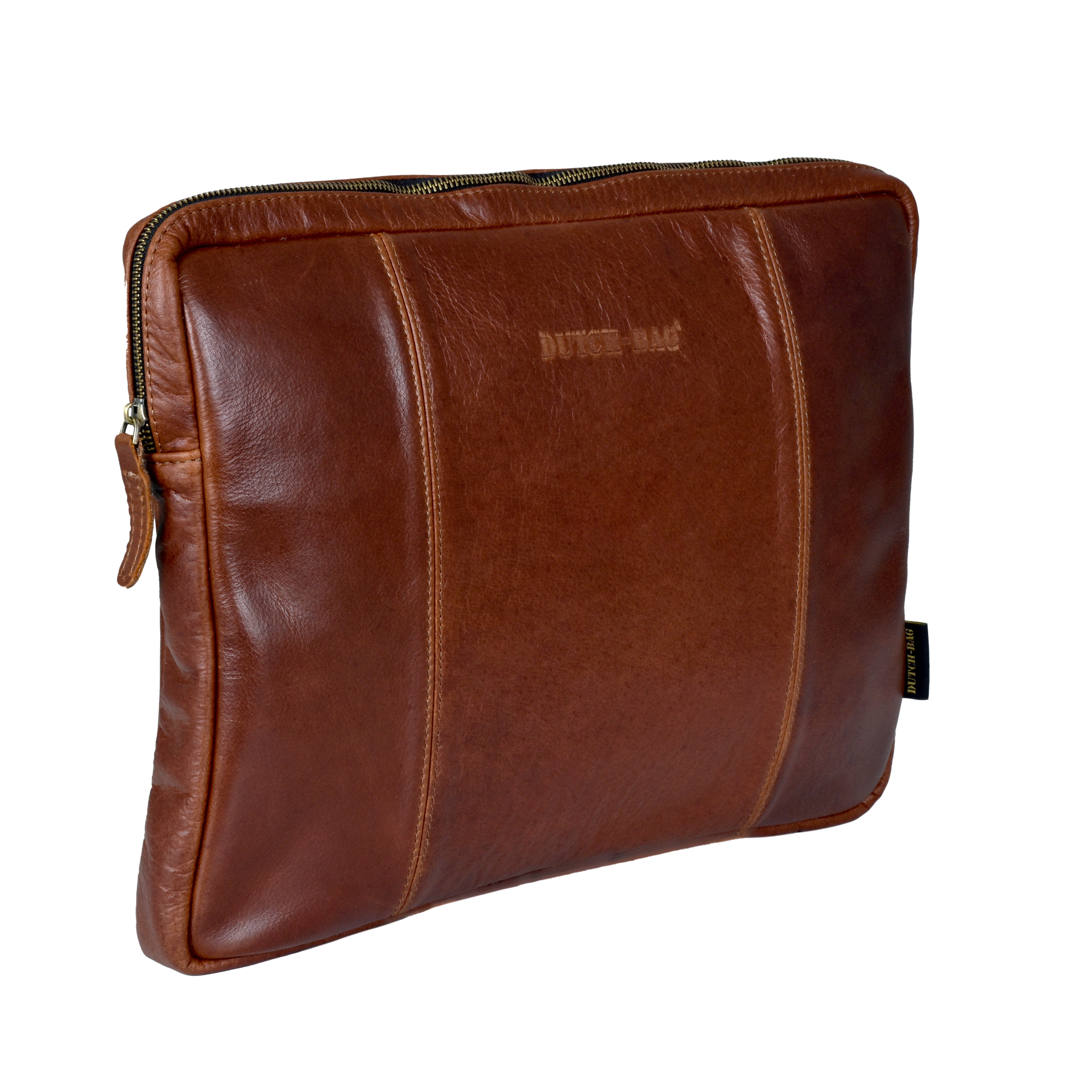 Leather Laptop Sleeve Wax Brown The Hague 14 inch
