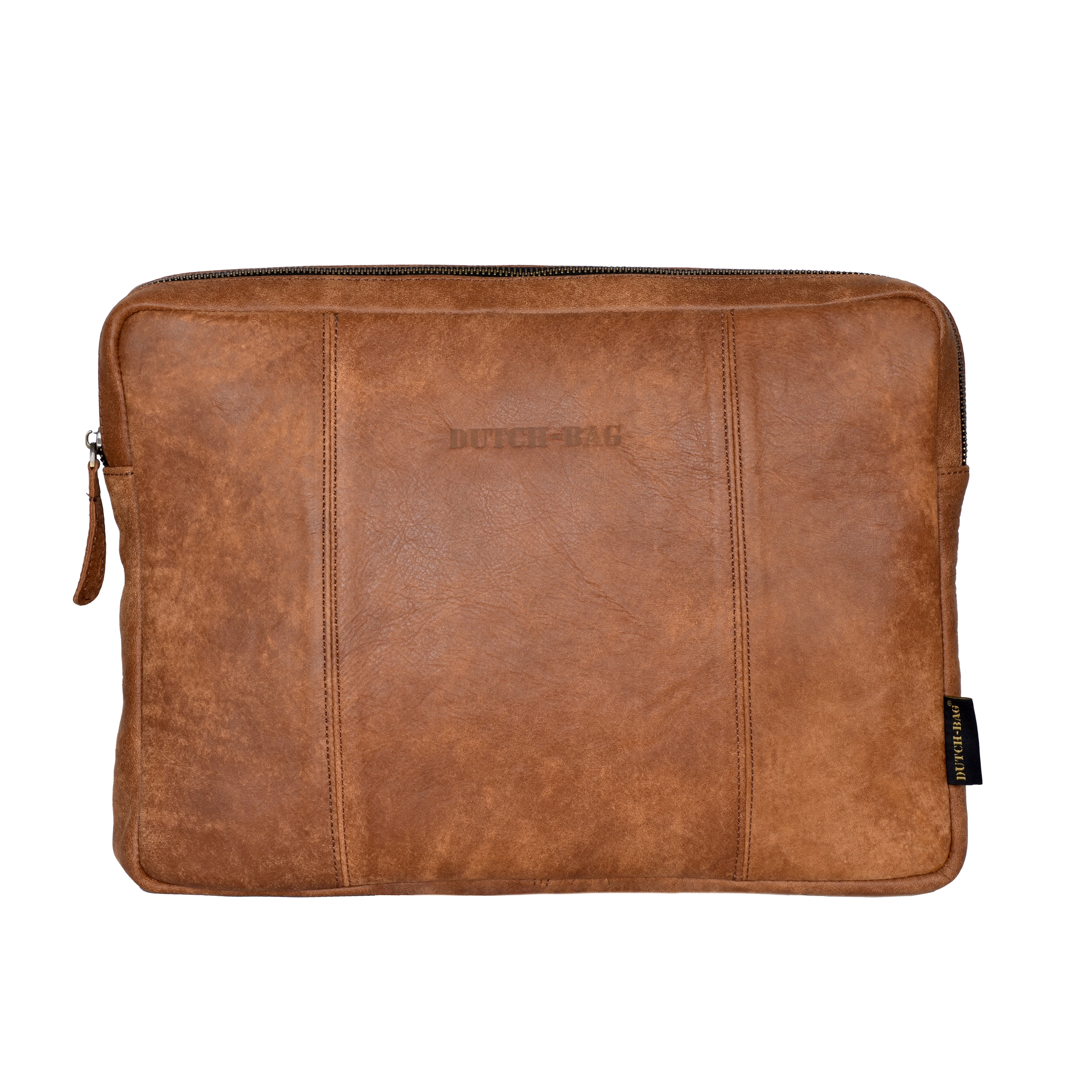 Leather Laptop Sleeve Cognac The Hague 14 inch