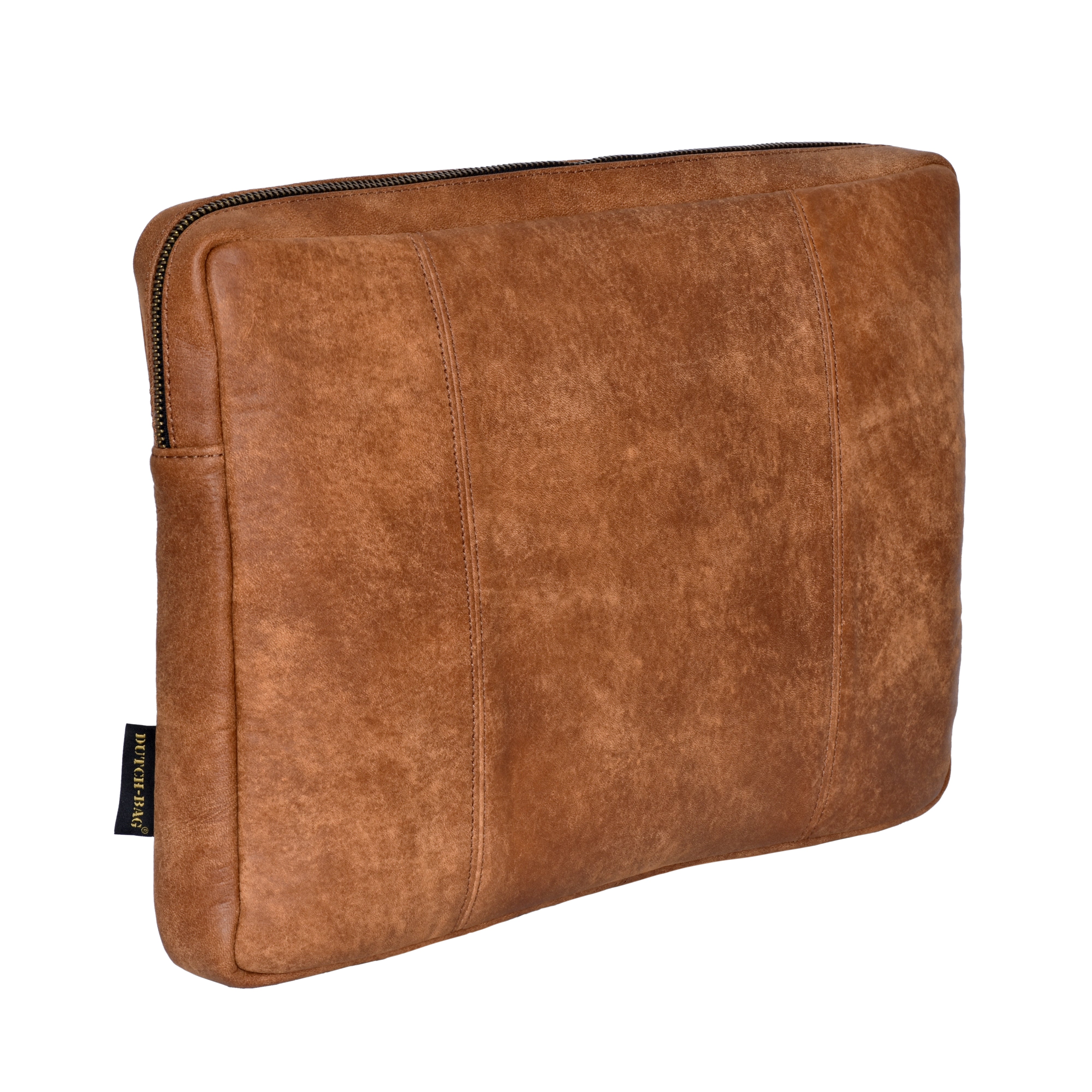 Leather Laptop Sleeve Cognac The Hague 15 inch