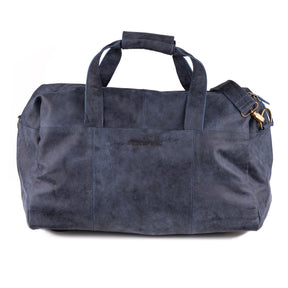 Zwolle Weekender aus Leder Denimblau - Betonleder