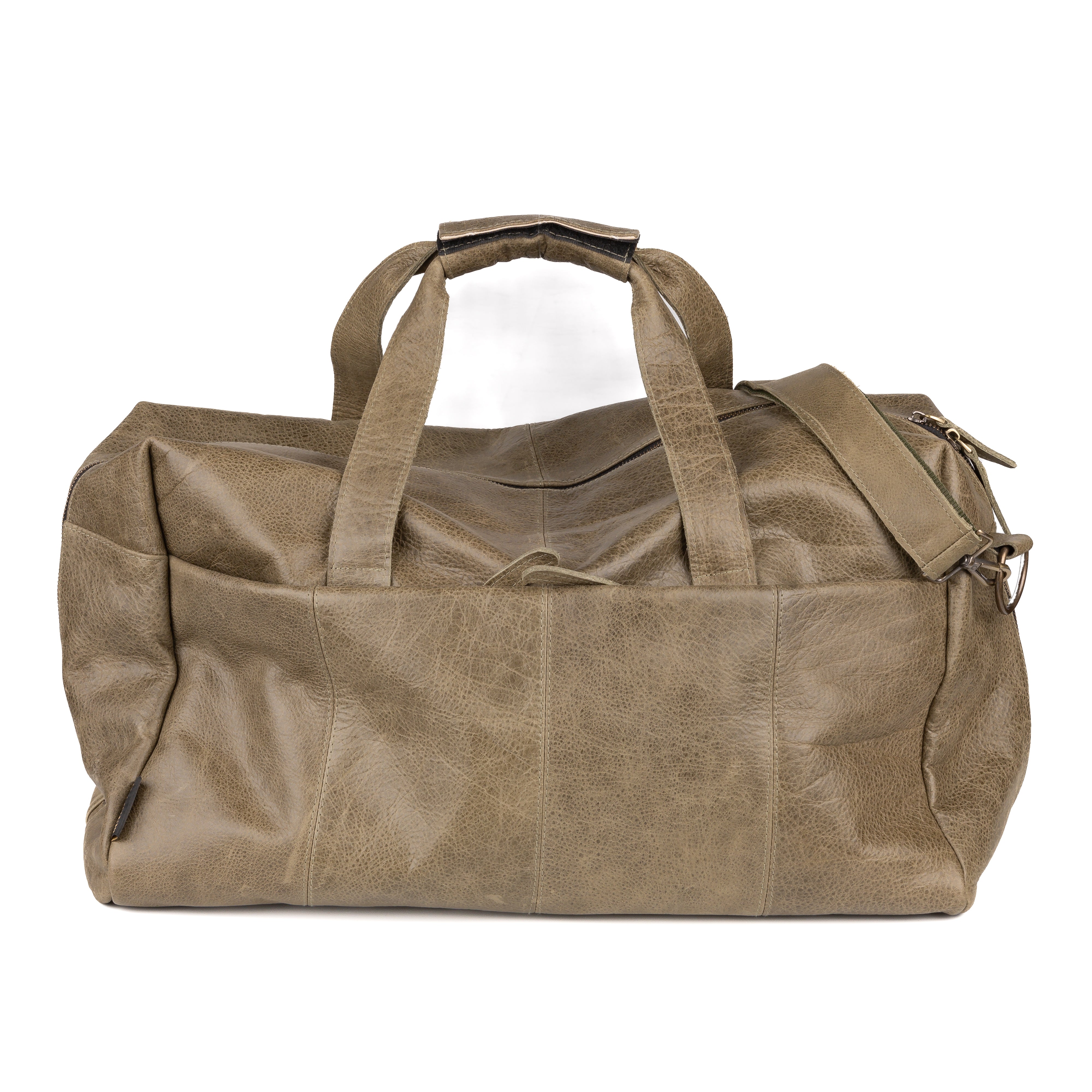 Zwolle Leather Weekend Bag Olive - Vintage Leather