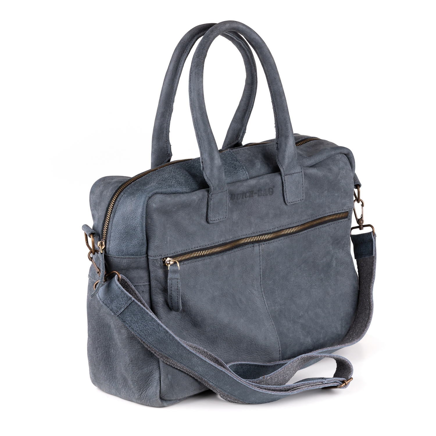 Breda Leather Laptop Bag 17 Inch Denim - Kenya Leather