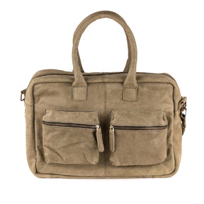 Breda Leder Laptoptasche 17 Zoll Olive - Kenia Leder