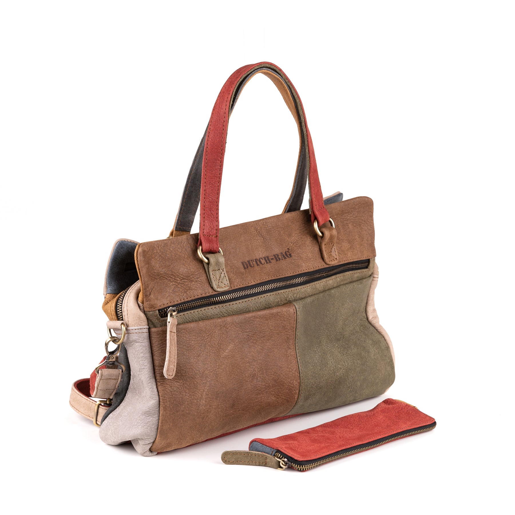 Arnhem Ladies Handbag Leather Patchwork - Vintage Leather