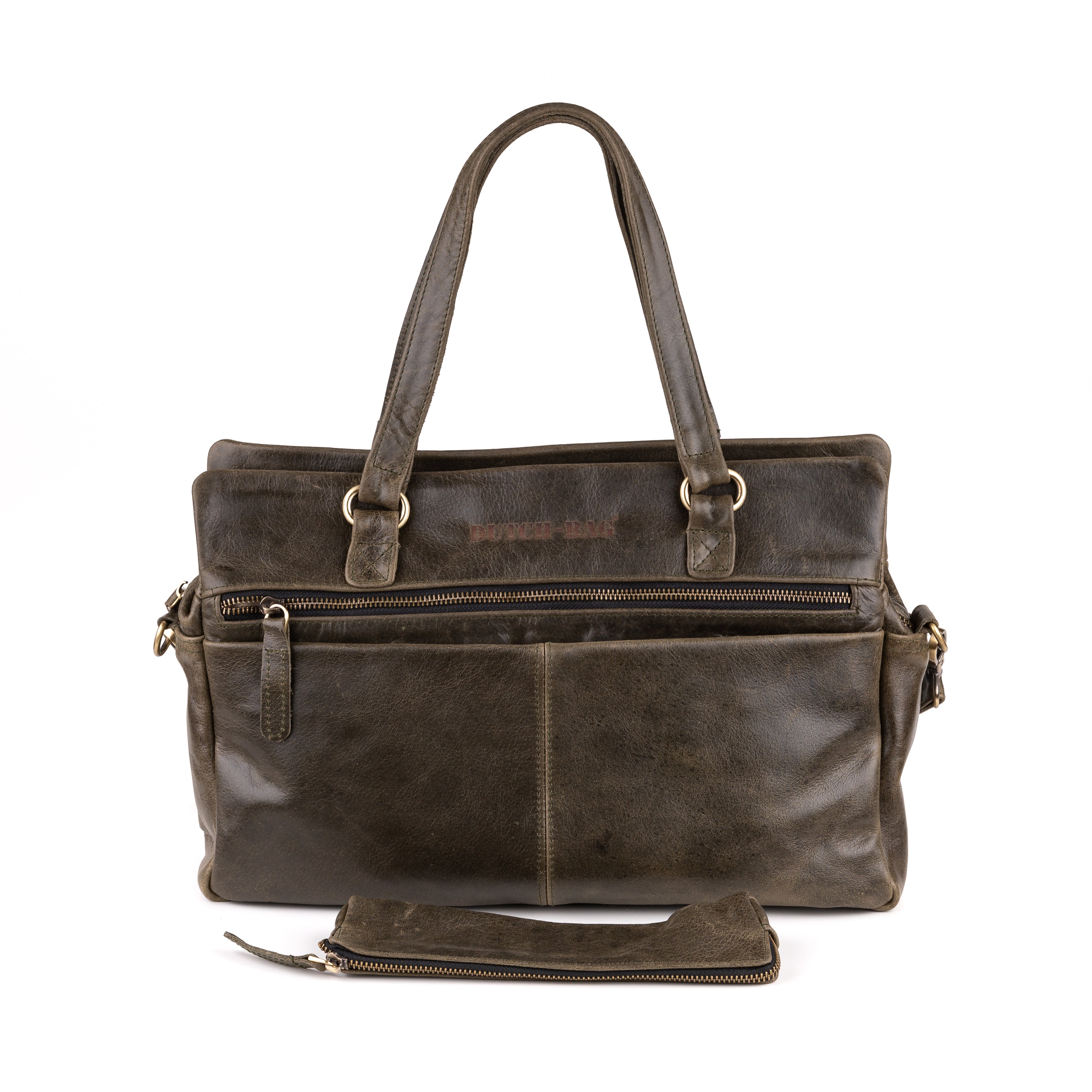 Arnhem Ladies Handbag Leather Olive - Kenya Leather