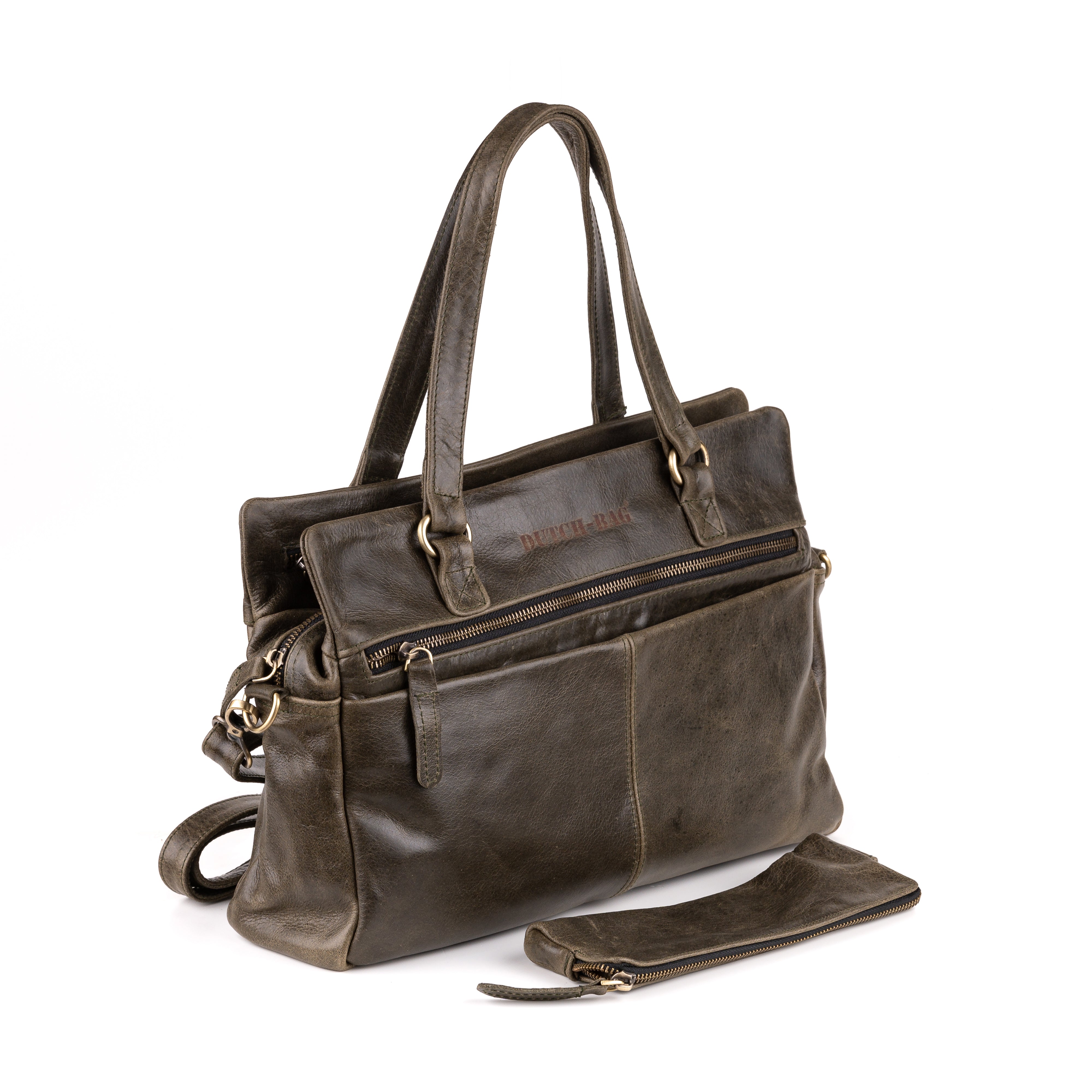 Arnhem Damenhandtasche Leder Olive - Kenia Leder