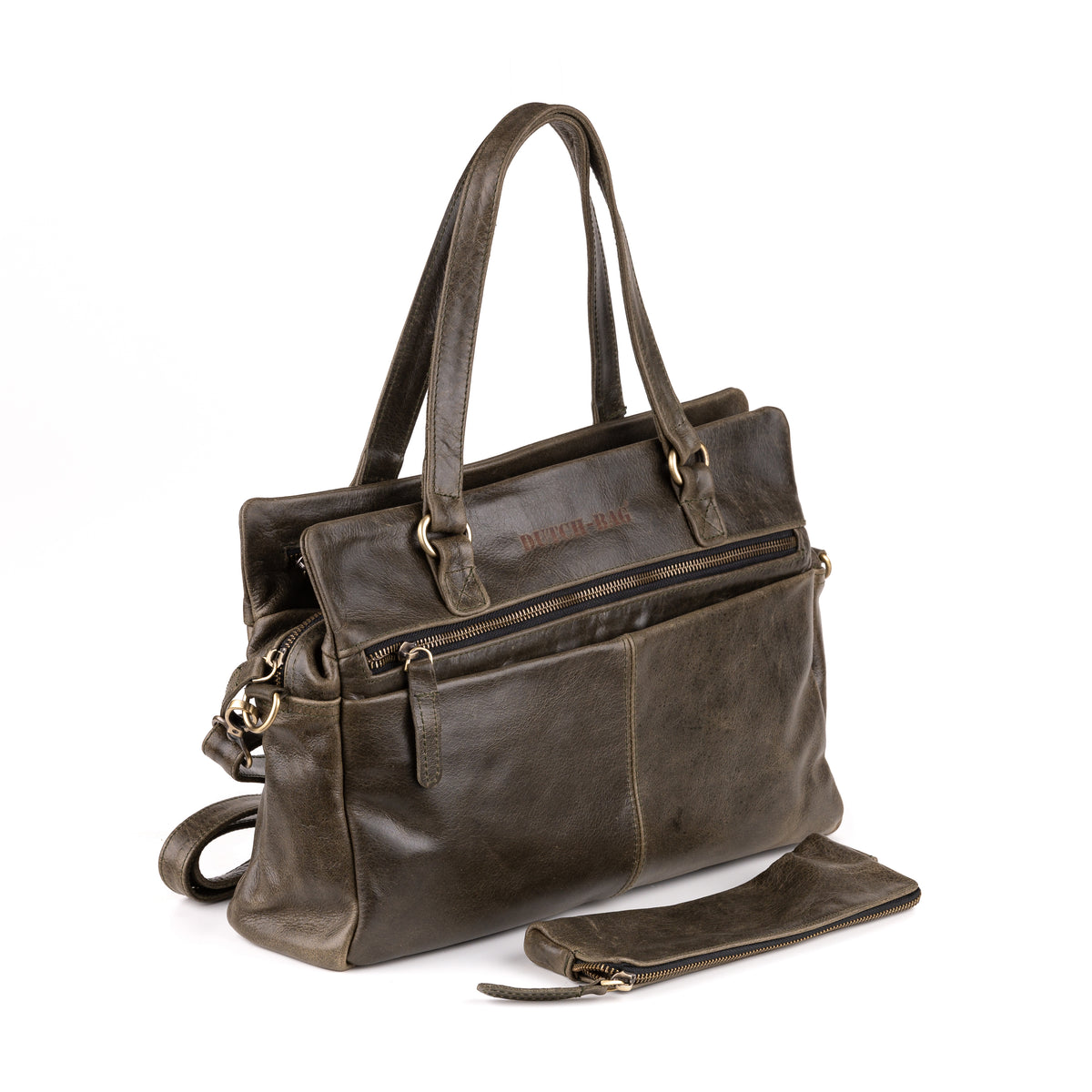 Arnhem Ladies Handbag Leather Olive - Kenya Leather