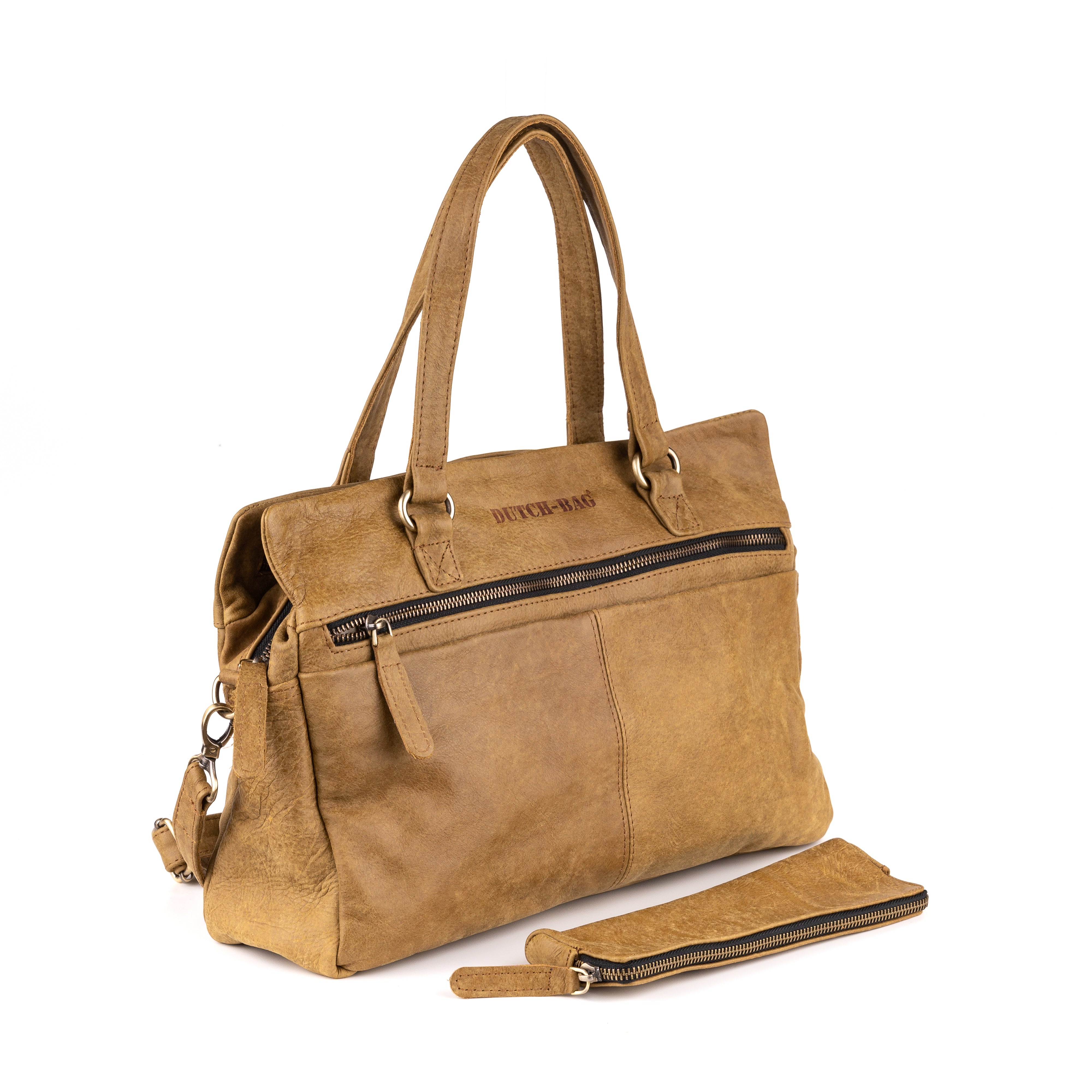 Arnhem Ladies Handbag Leather Avocado - Concrete Leather