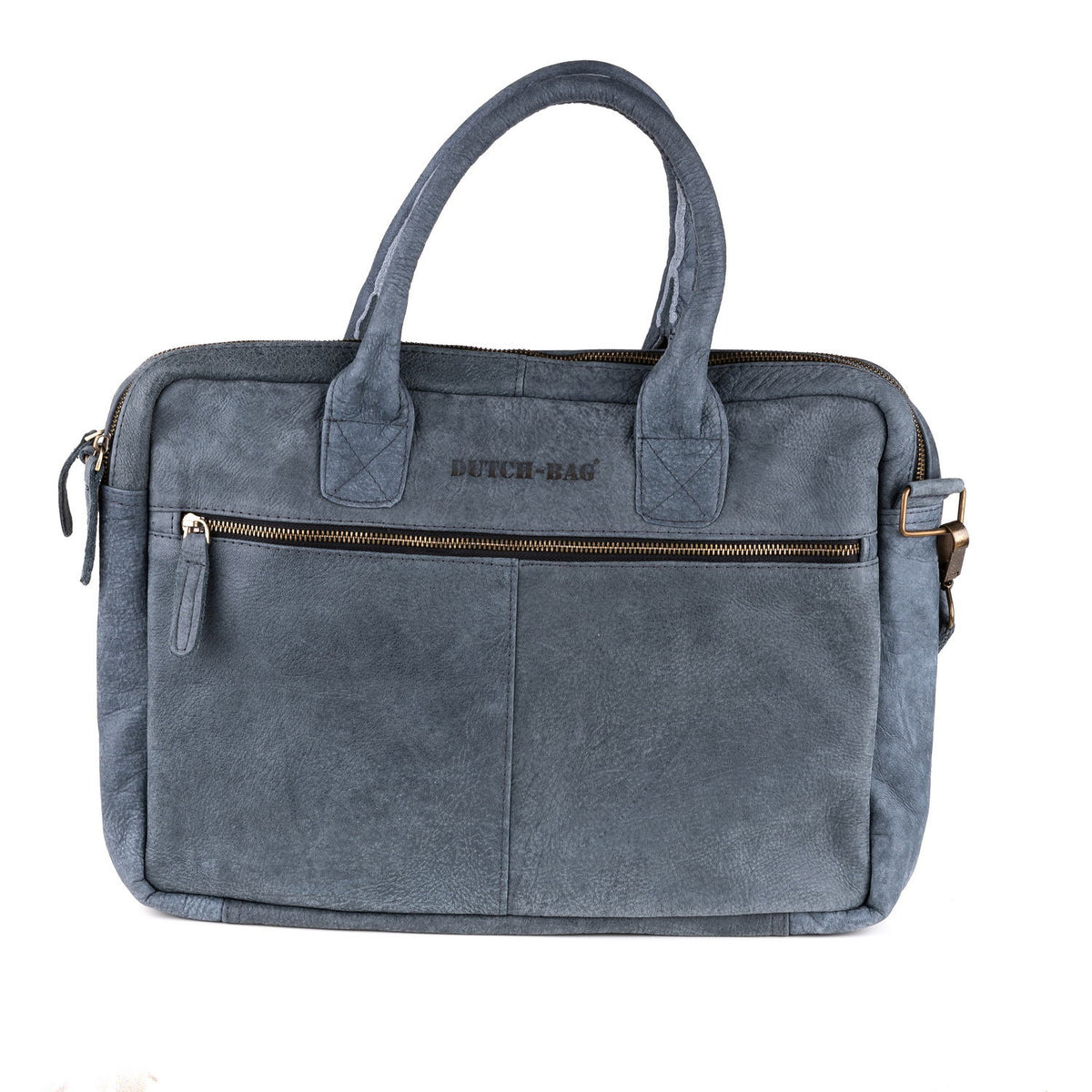 Amsterdam Leren Laptoptas 17 Inch Denim - Kenia Leder